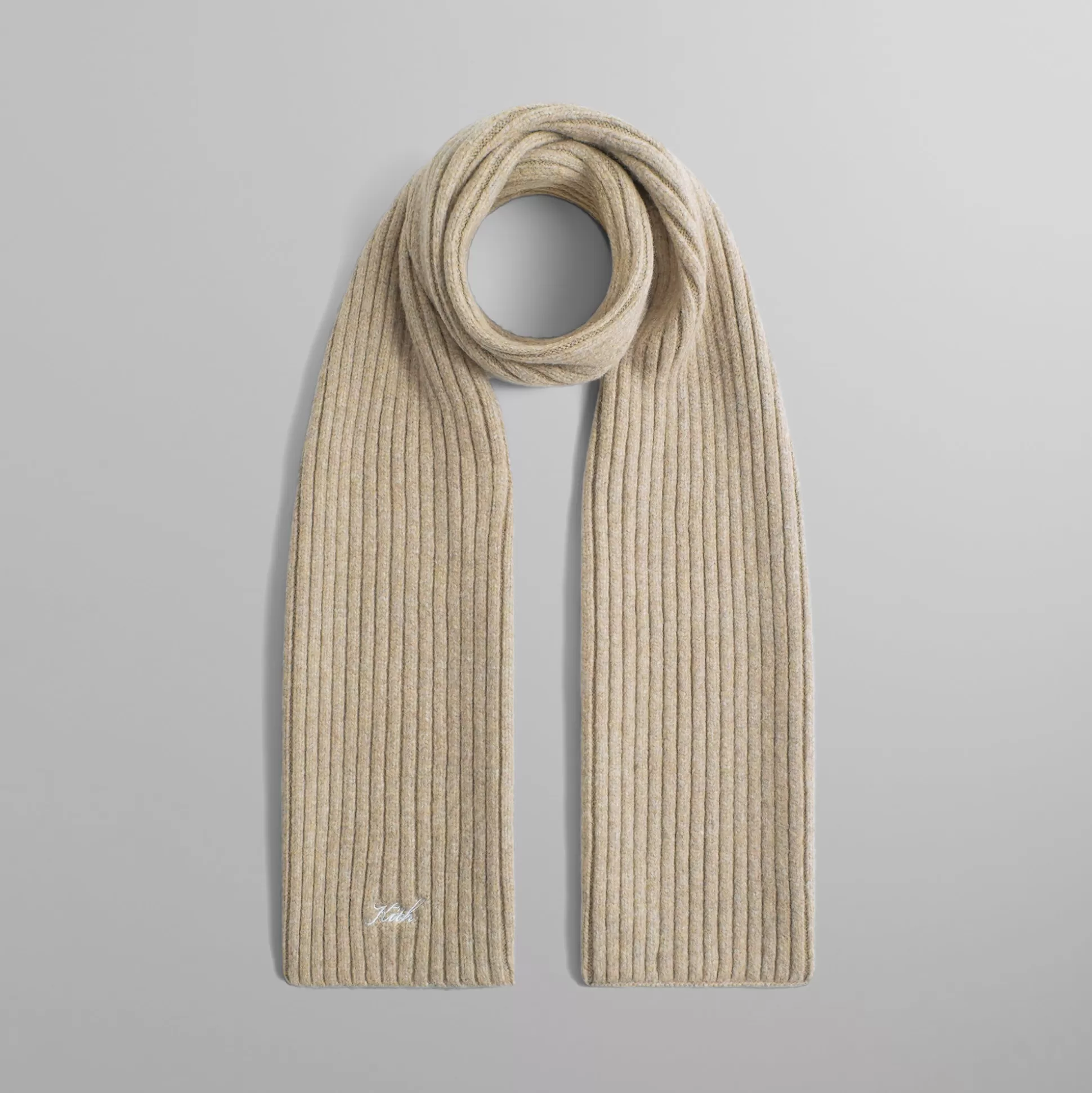 Flash Sale Kith Chunky Rib Knit Scarf Sediment