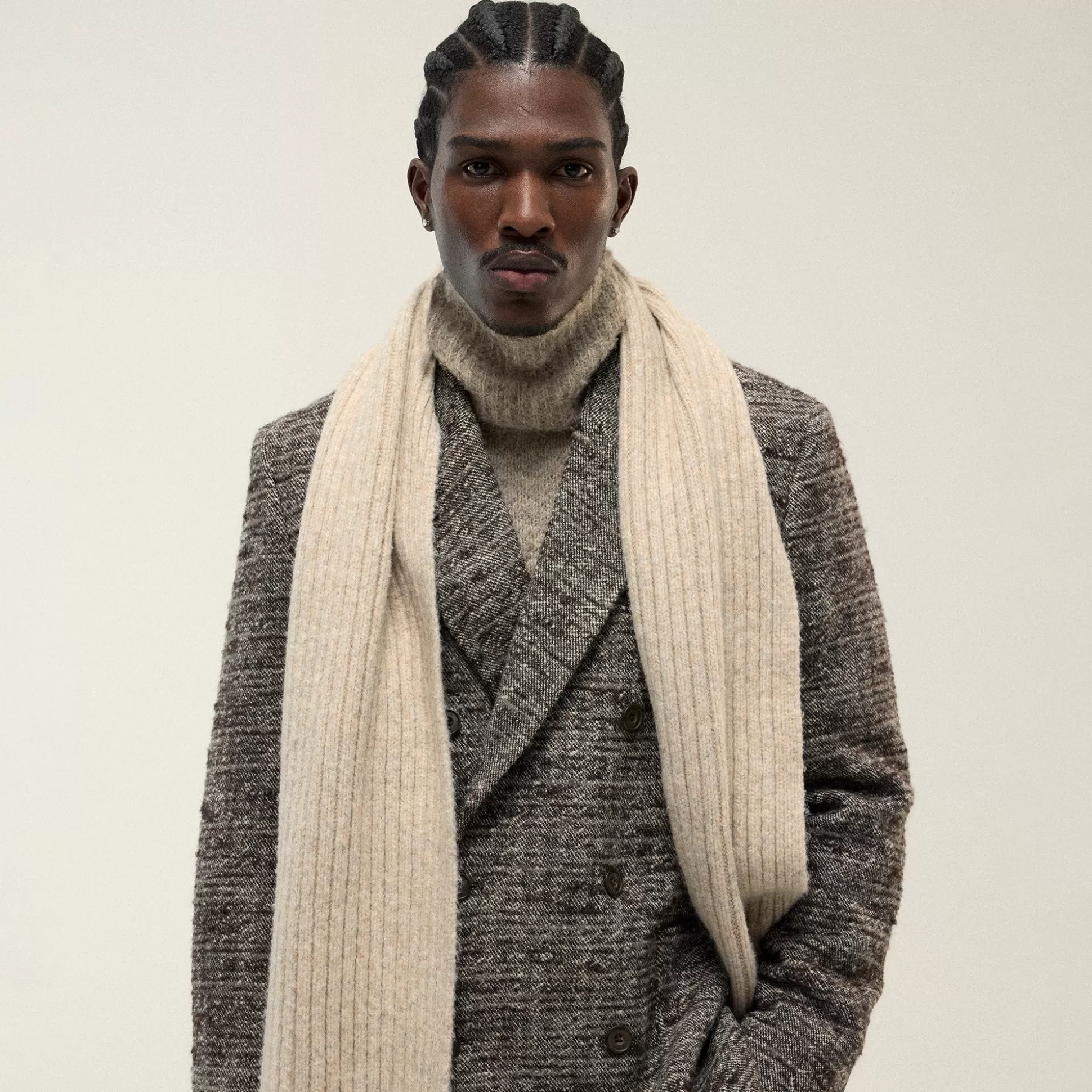 Flash Sale Kith Chunky Rib Knit Scarf Sediment