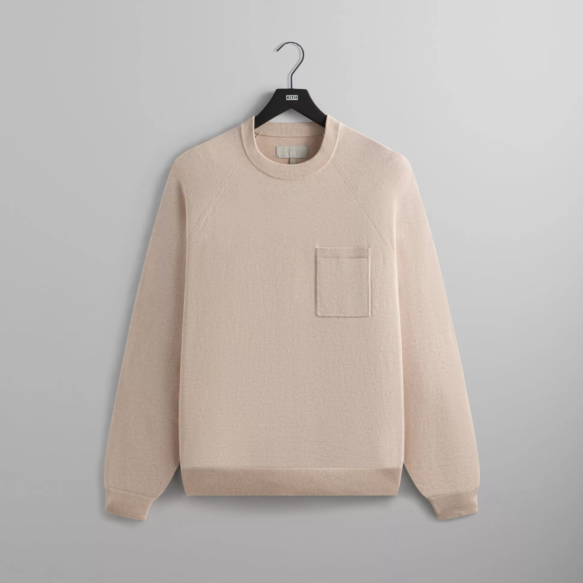 Shop Kith Fine Knit Addision Sweater Sandy Heather