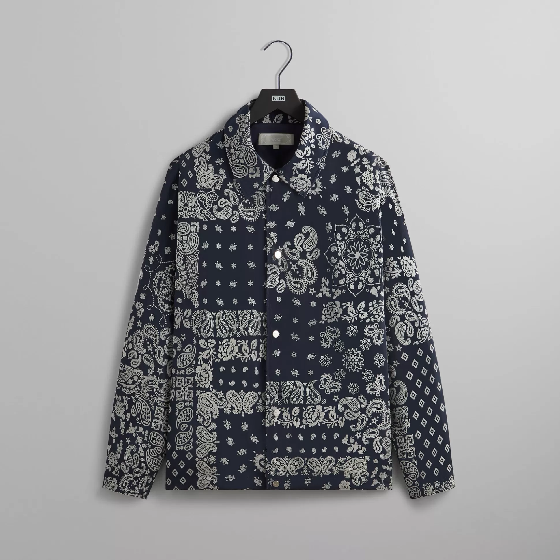 Clearance Kith Flocked Deconstructed Bandana Coaches Jacket Nocturnal