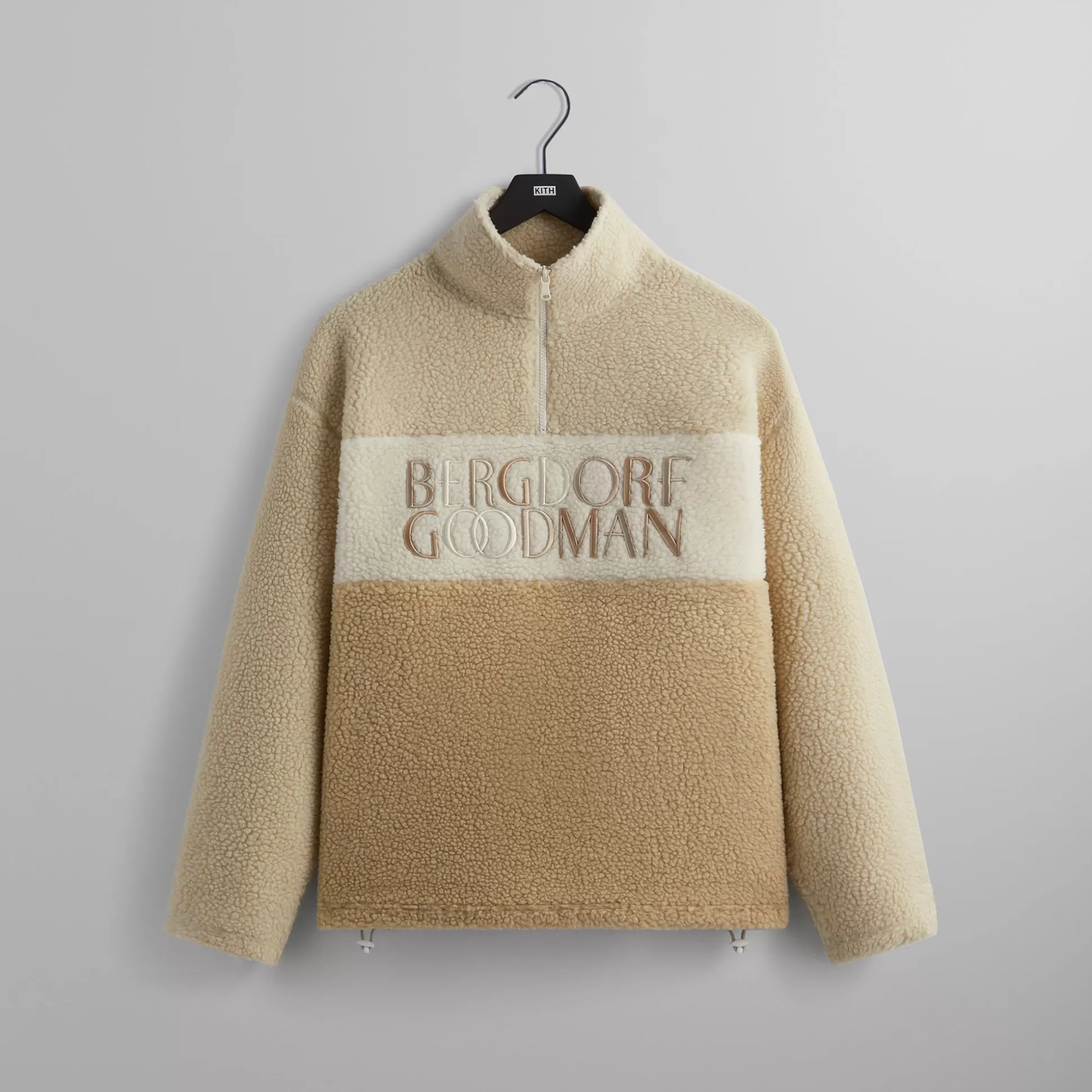 Clearance Kith for Bergdorf Goodman Heavy Sherpa Quarter Zip Veil