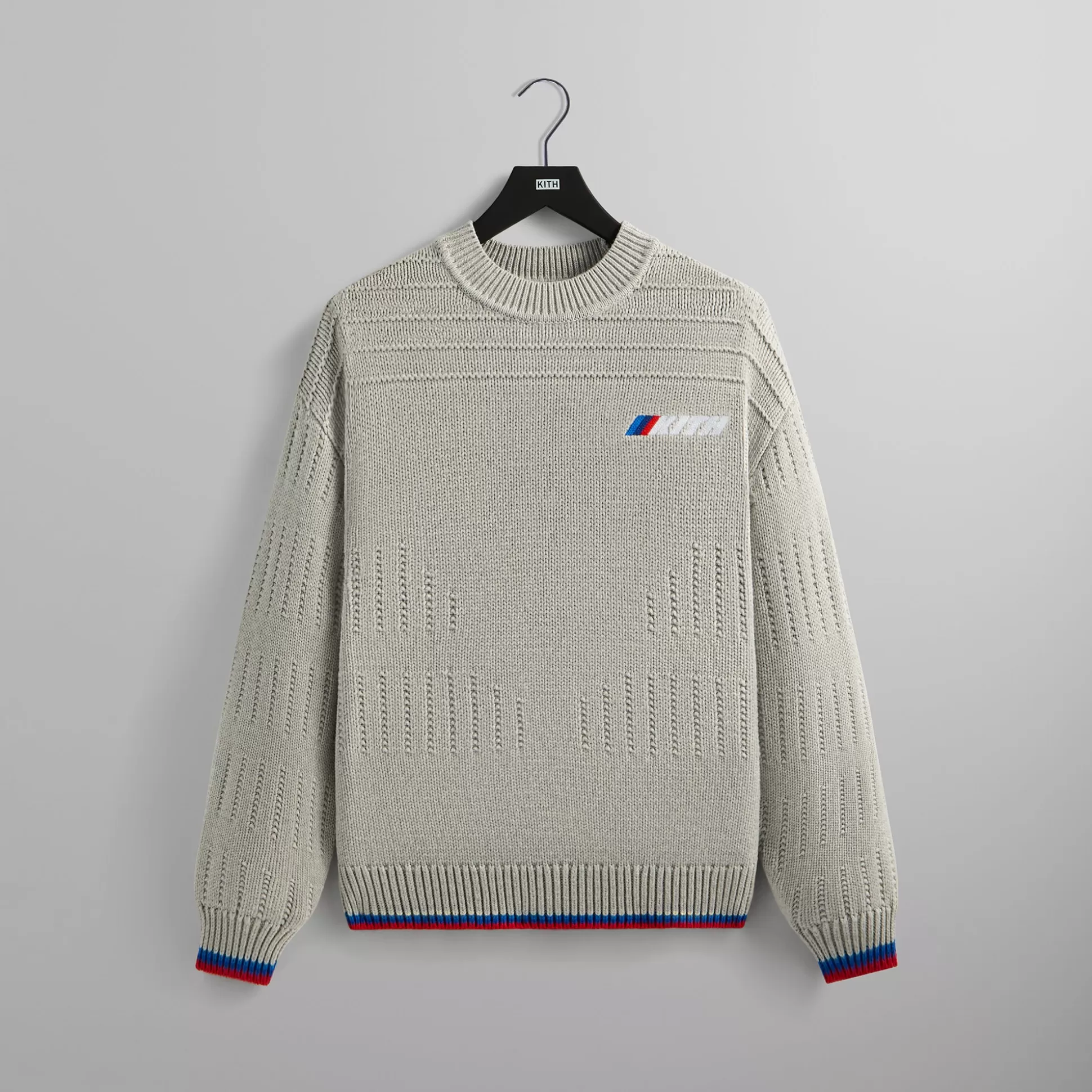 Online Kith for BMW Sven Crewneck Sweater Light Heather Grey