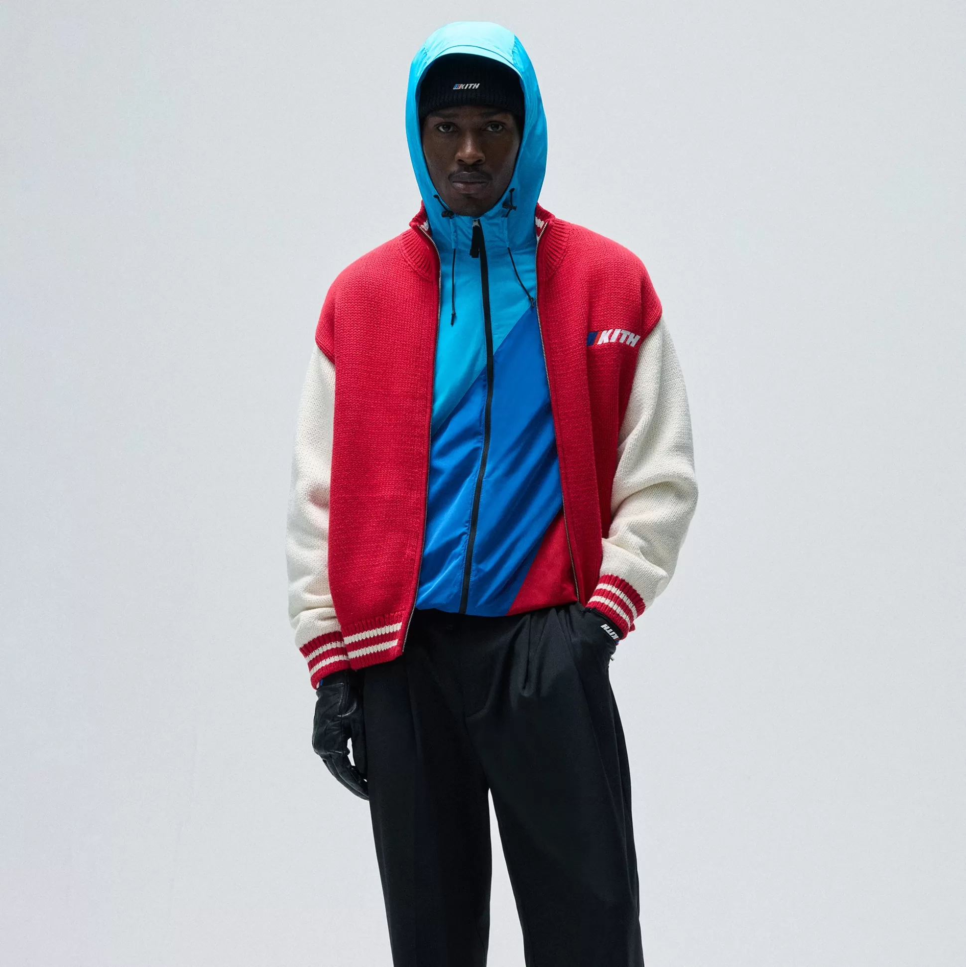 Store Kith for BMW Wyona Full Zip Sweater Cinnabar