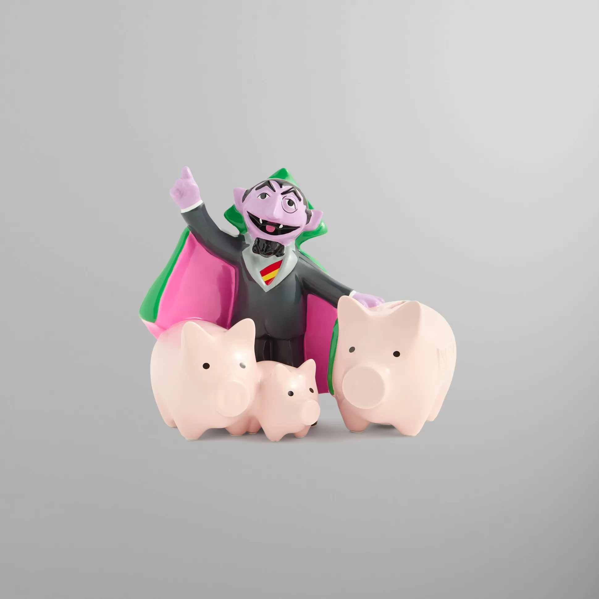 New Kith for Sesame Street Count Von Count Piggy Bank Multi