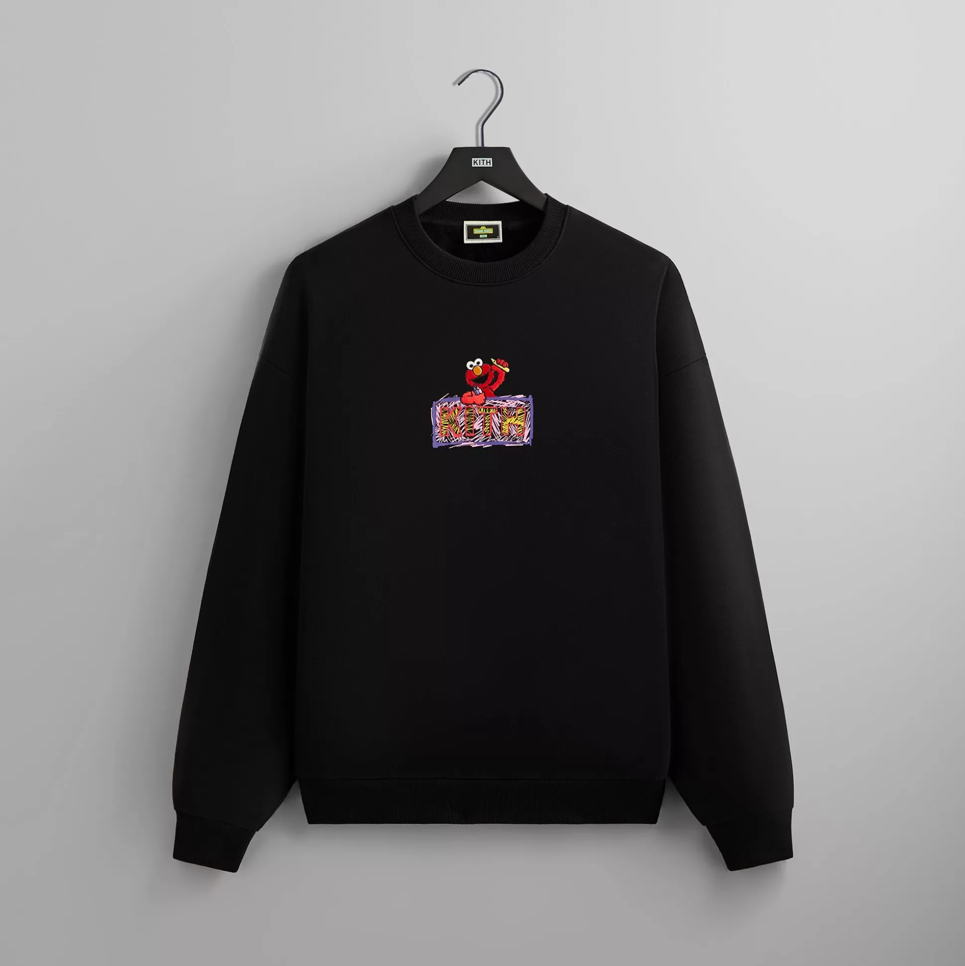 Cheap Kith for Sesame Street Elmo Nelson Crewneck Black