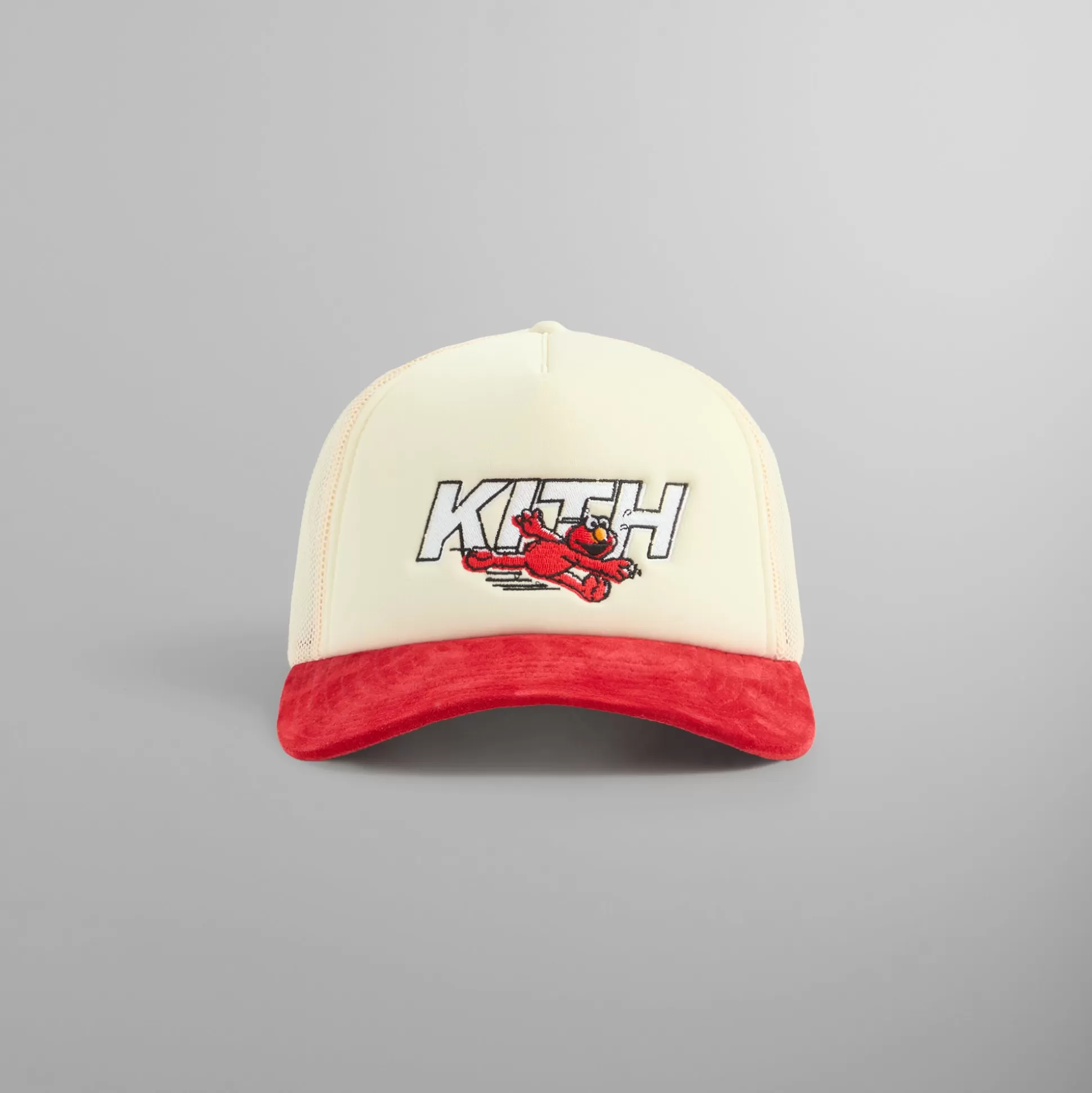 Fashion Kith for Sesame Street Fast Elmo Nolan Trucker Cap Sandrift