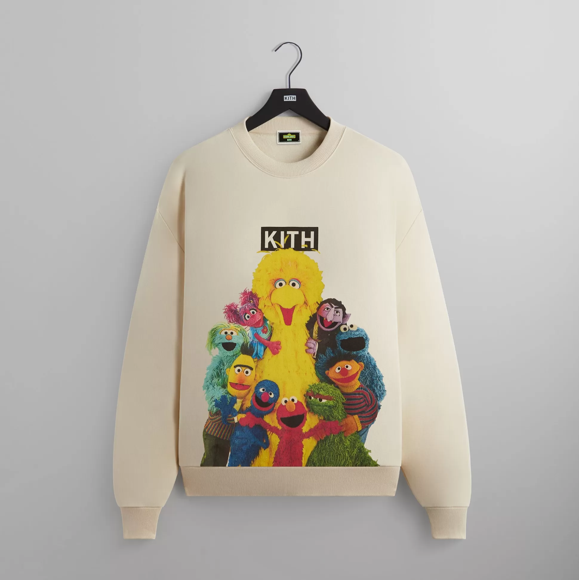 Cheap Kith for Sesame Street Group Hug Nelson Crewneck Waffle