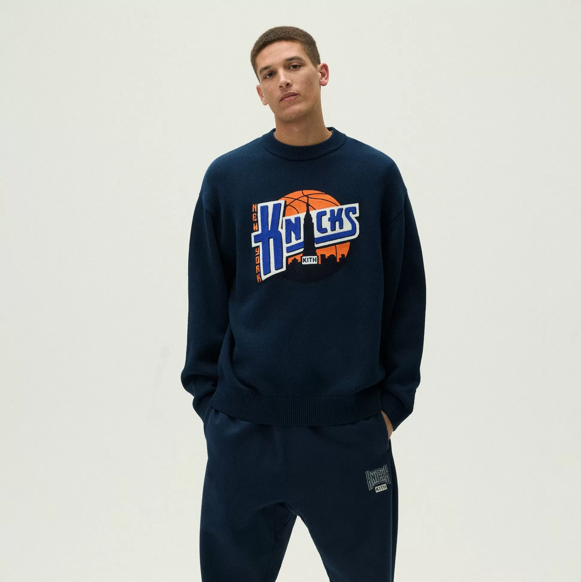 Fashion Kith for the New York Knicks Ball Lewis Sweater Nocturnal