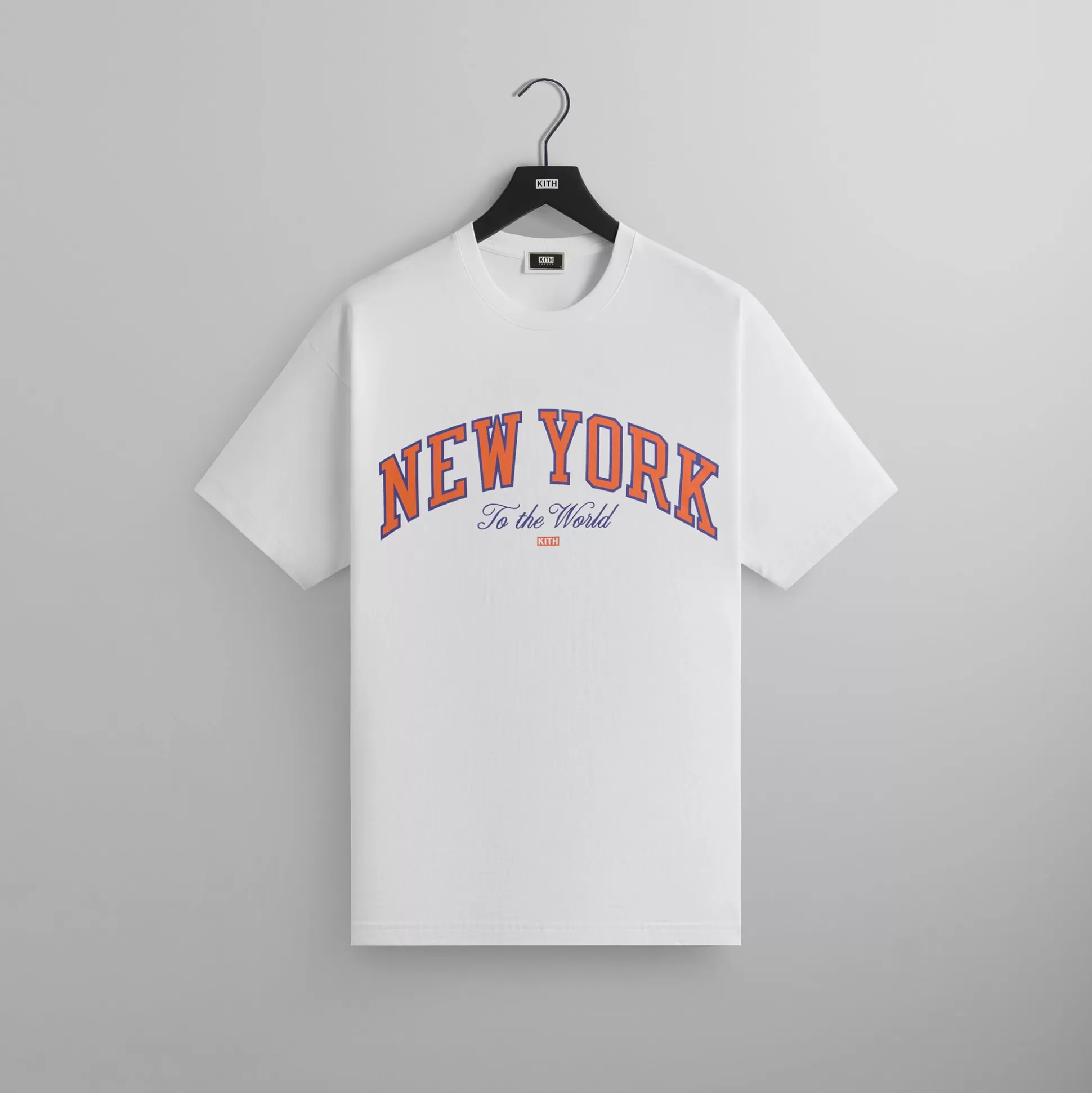 Hot Kith for the New York Knicks New York to the World Vintage Tee White