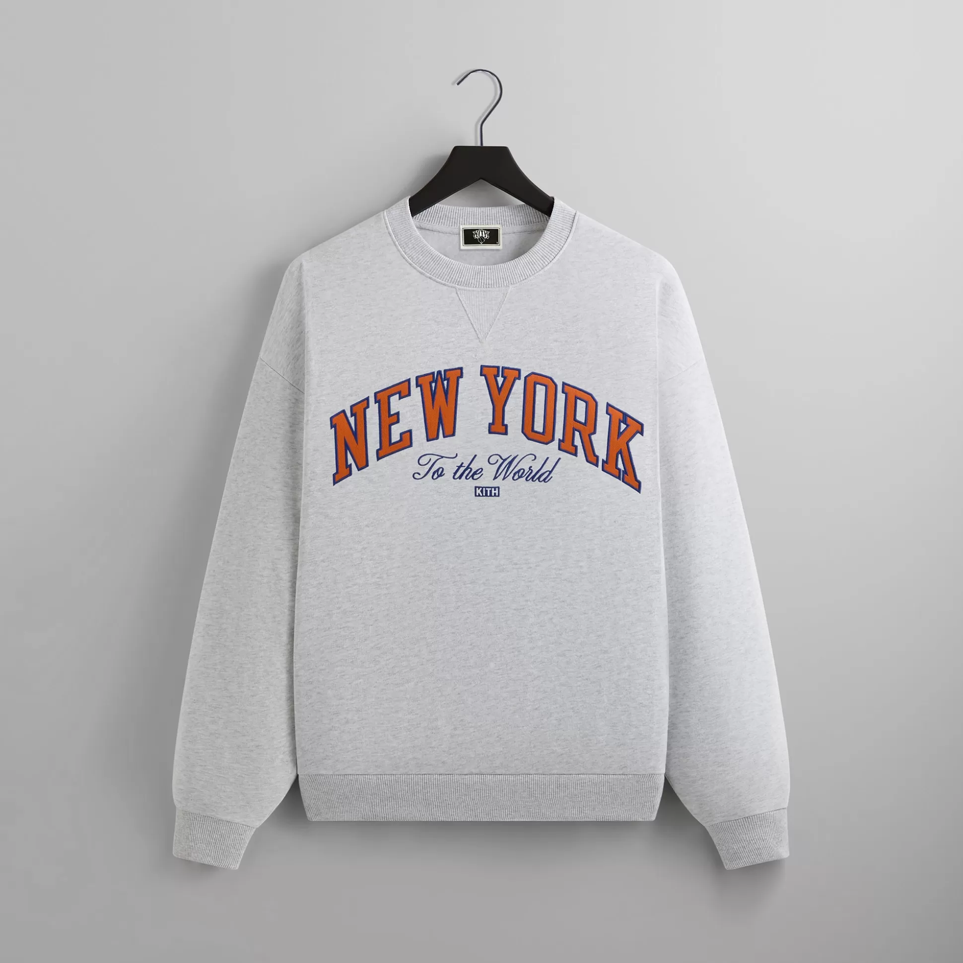 Cheap Kith for the New York Knicks Vintage Nelson Crewneck Light Heather Grey