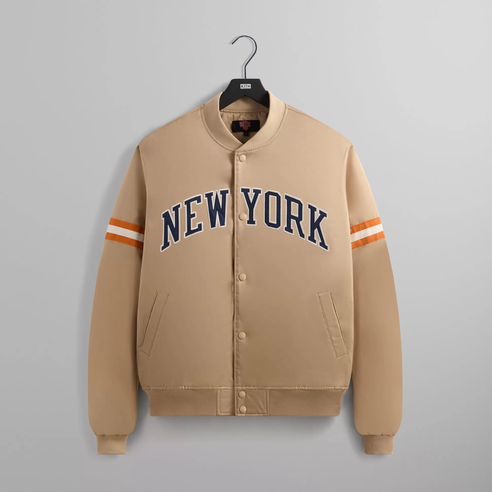 Cheap Kith for the New York Knicks Wings Satin Bomber Jacket Stock