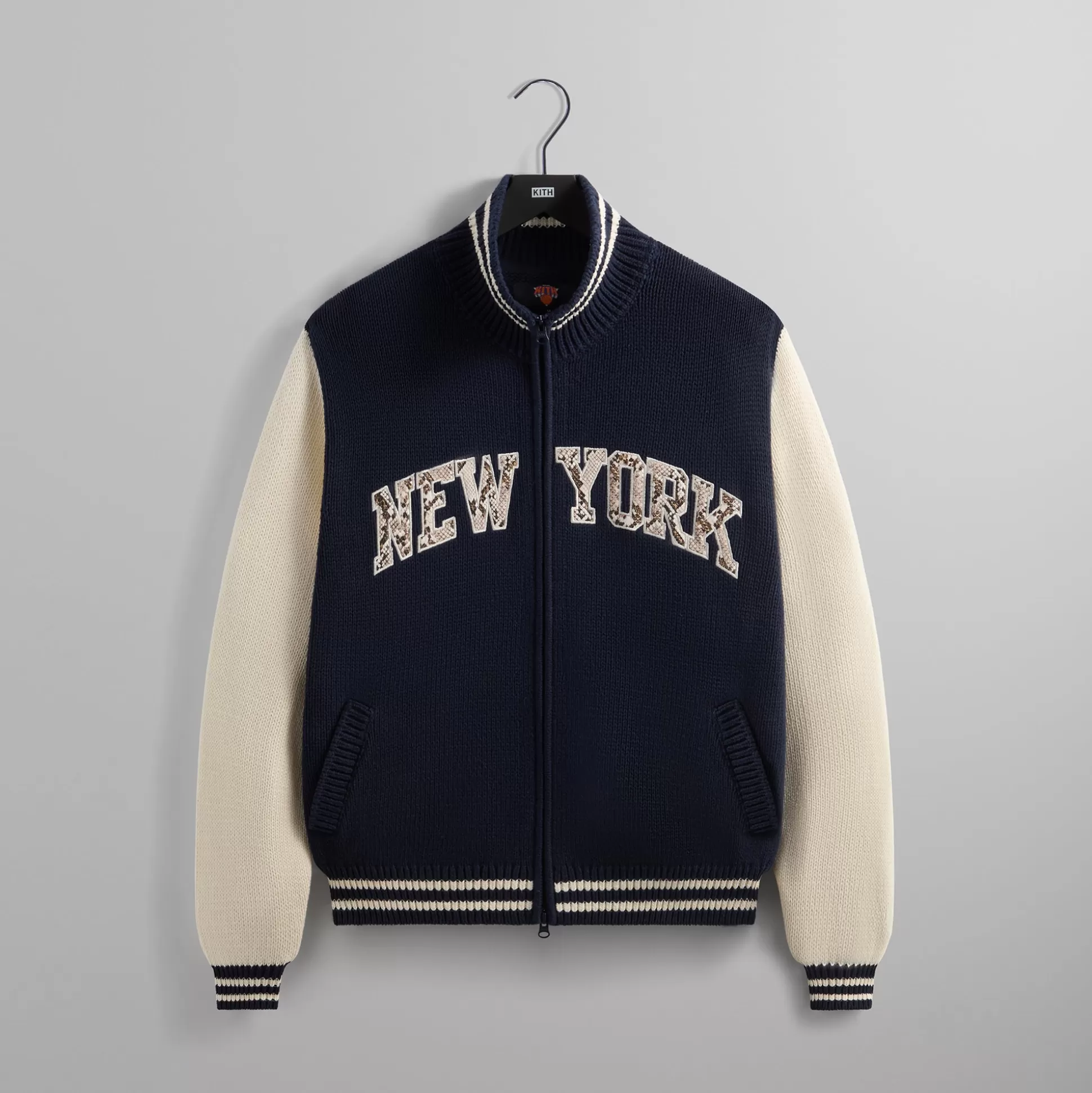 Sale Kith for the New York Knicks Wyona Full Zip Sweater Nocturnal