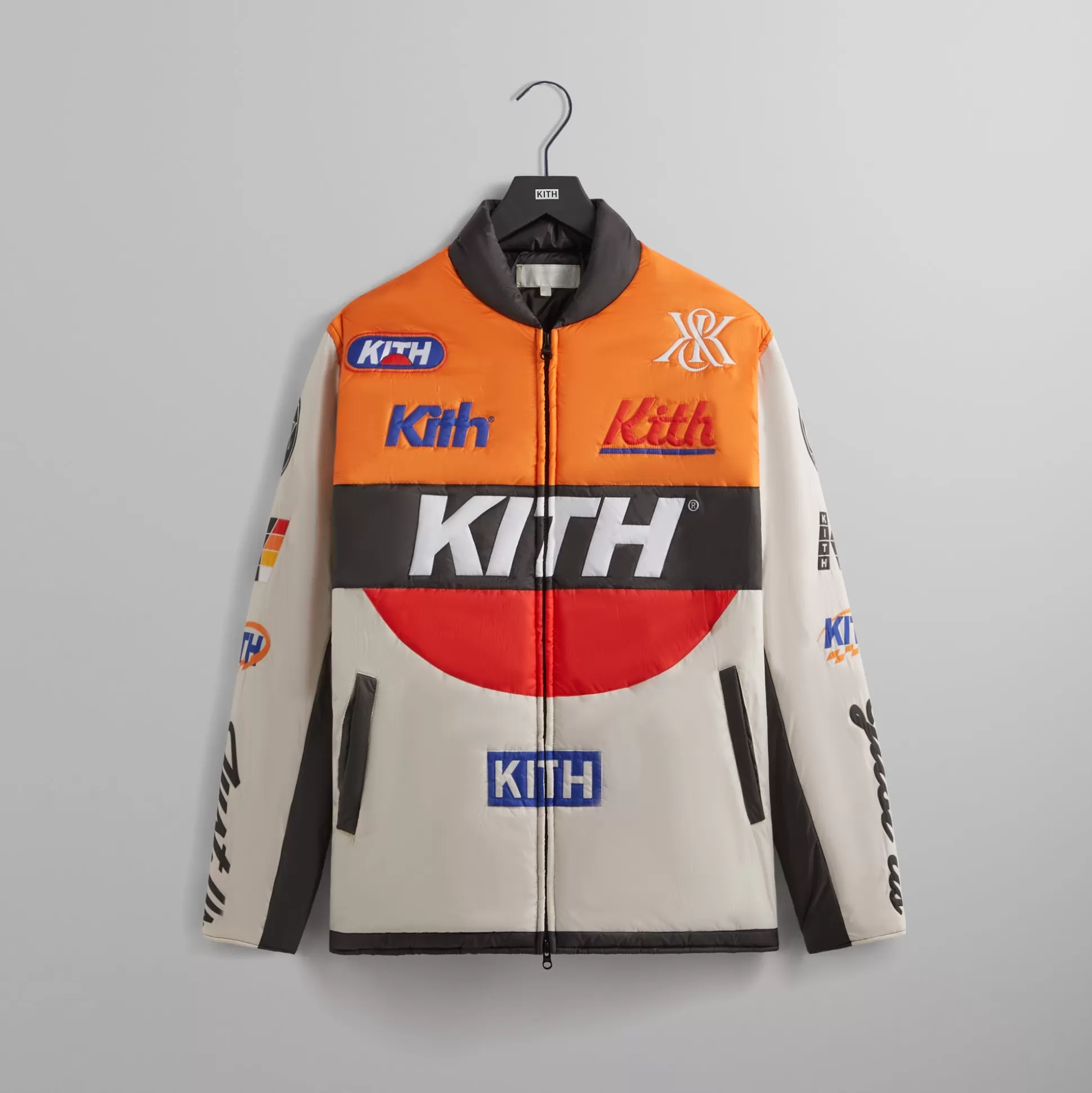 New Kith Full Zip Brixton Puffed Shirt Jacket Sandrift