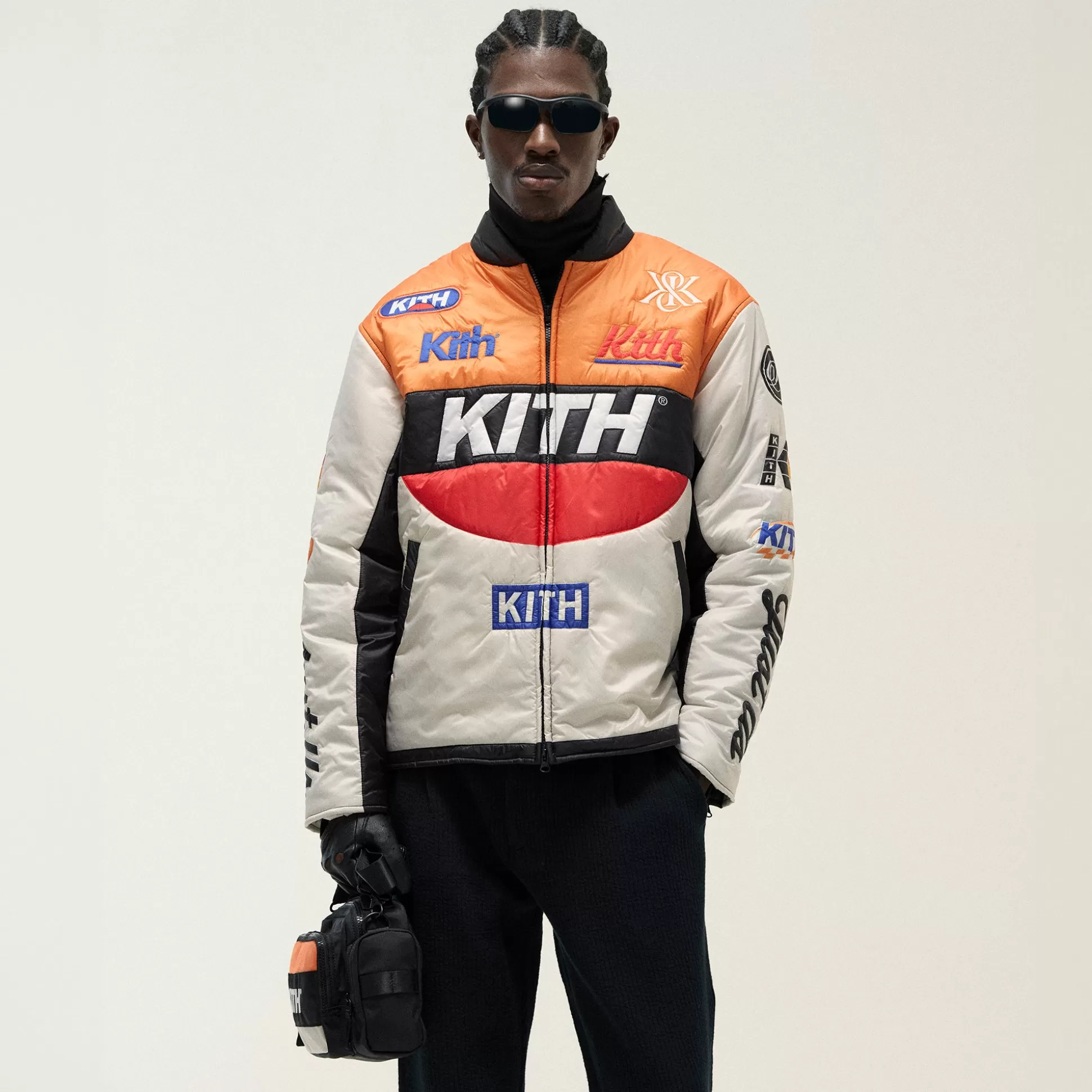 New Kith Full Zip Brixton Puffed Shirt Jacket Sandrift