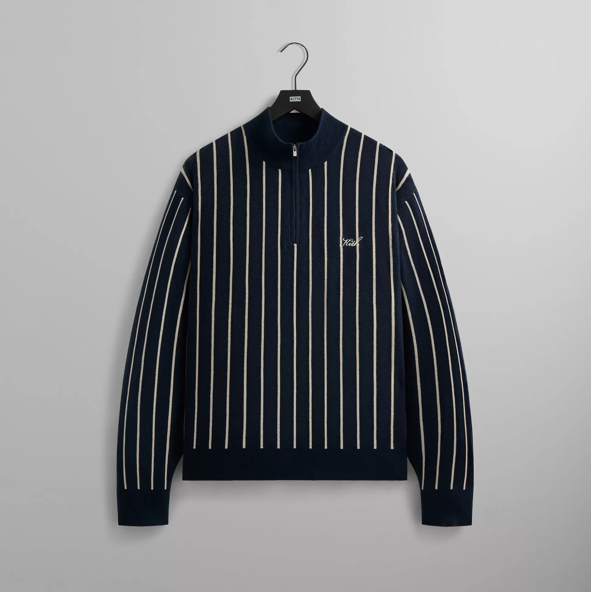 Best Sale Kith Harmon Quarter Zip Mock Neck Nocturnal