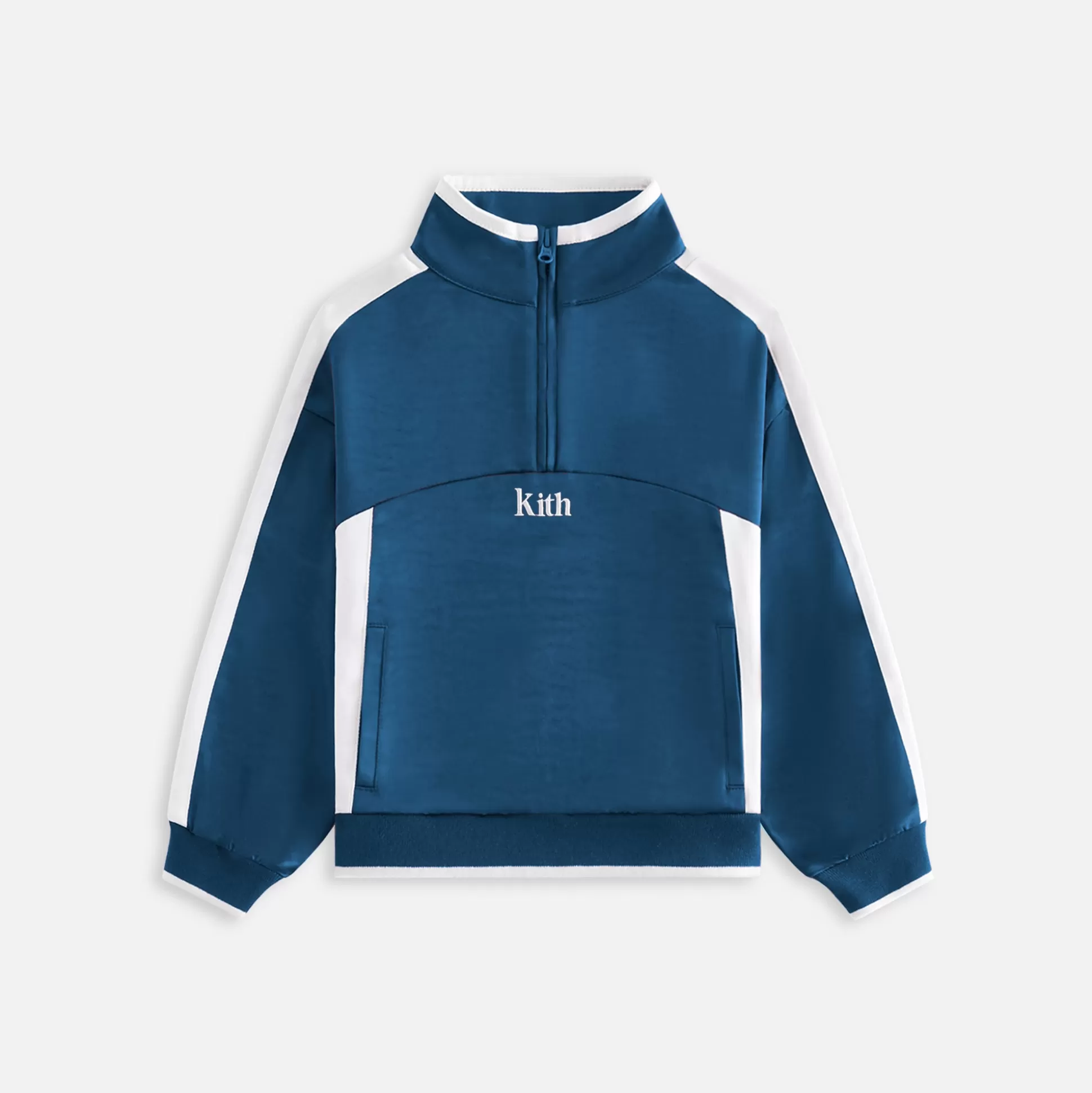 Cheap Kith Kids Blocked Satin Track Quarter Zip Soul