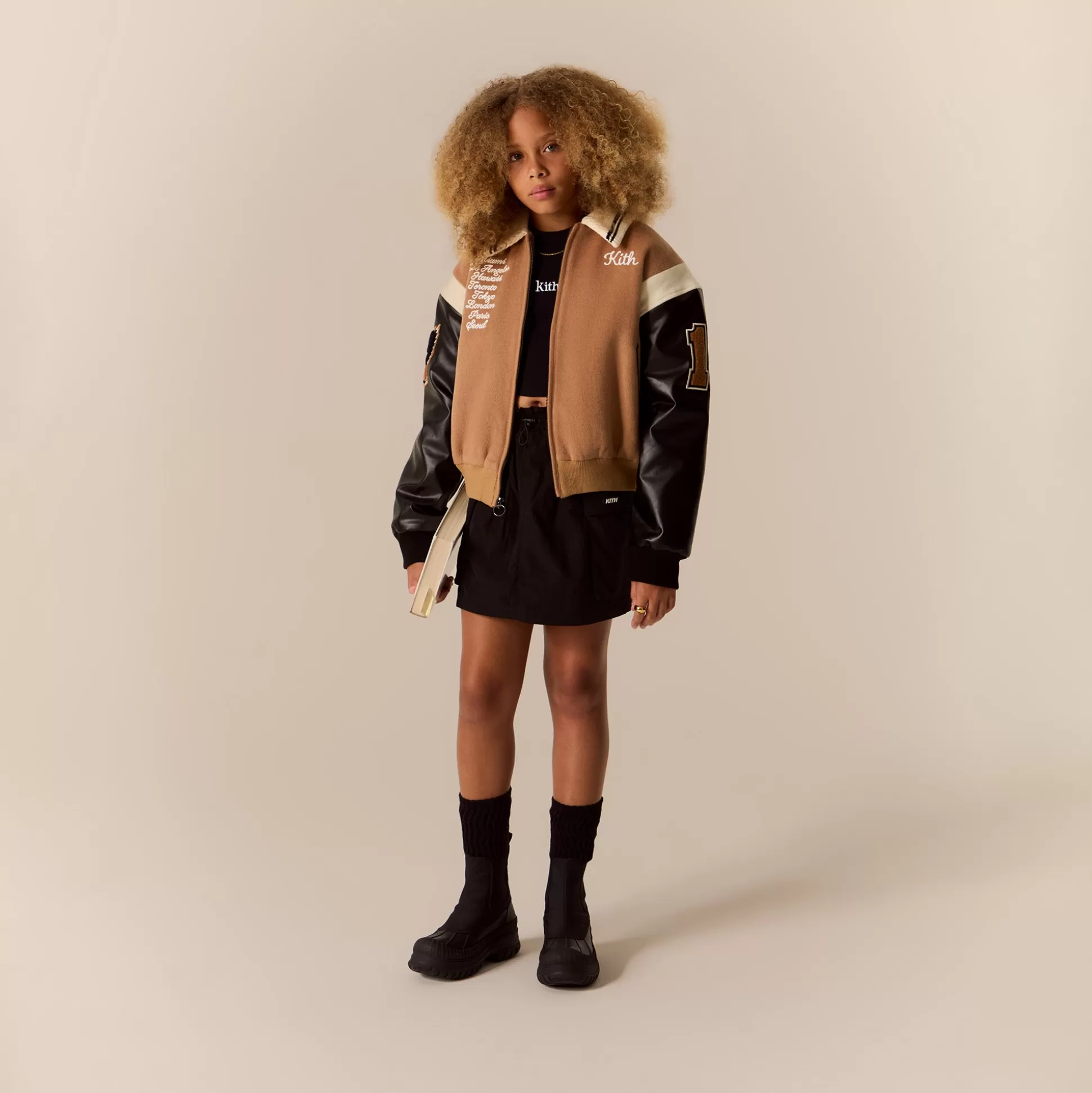 Best Kith Kids Cargo Skirt Black