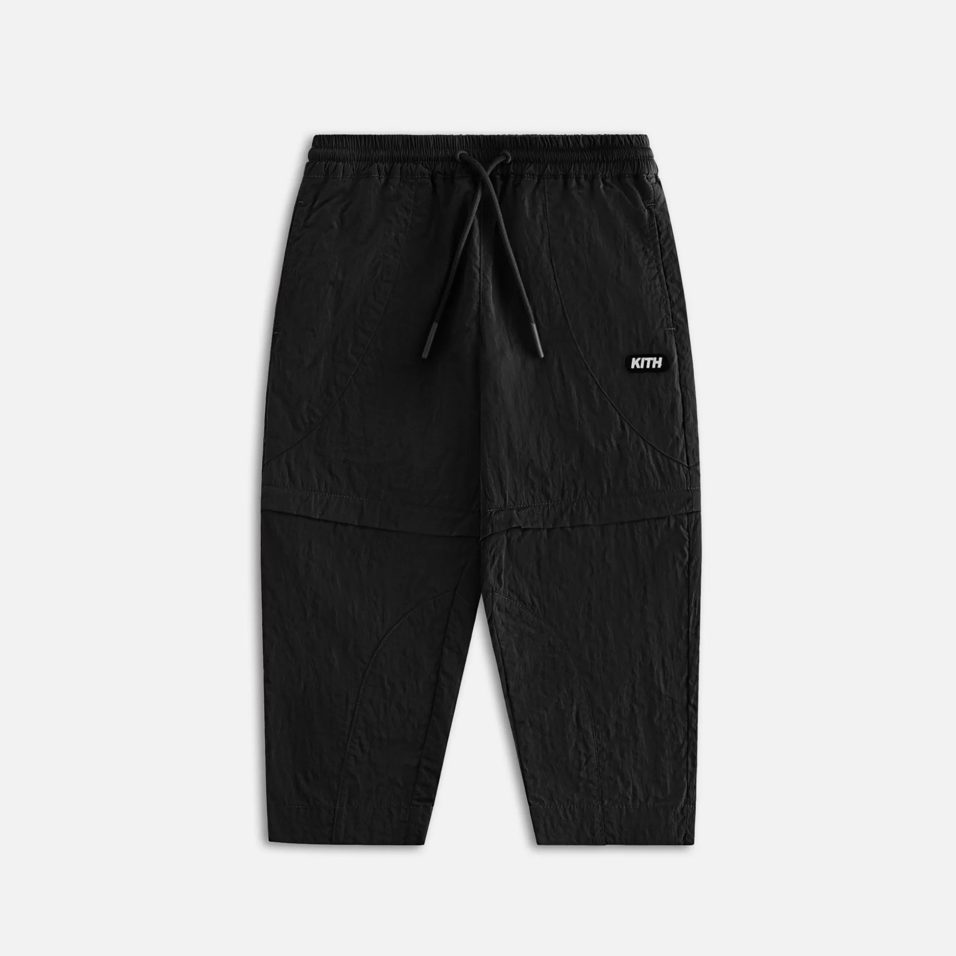 New Kith Kids Convertible Track Pant Black