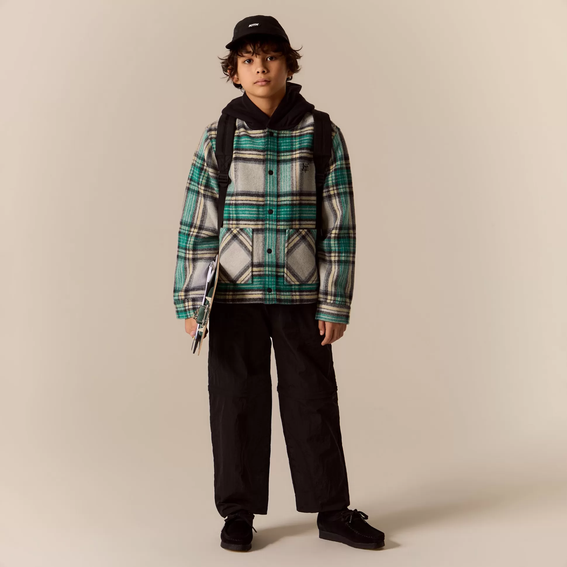 New Kith Kids Convertible Track Pant Black