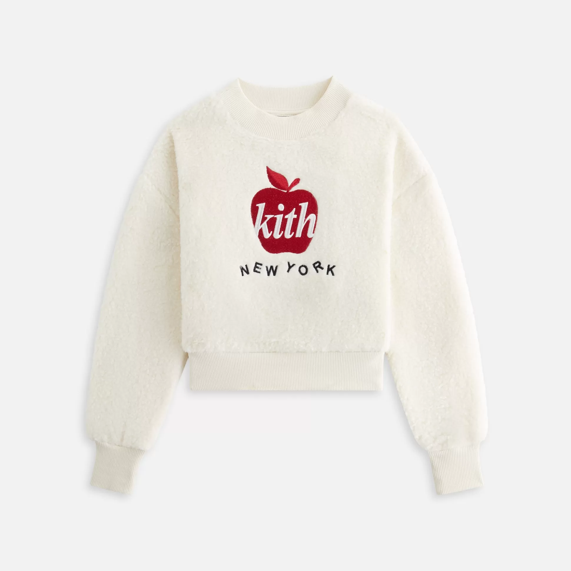 Clearance Kith Kids Empire State Sherpa Crewneck Silk