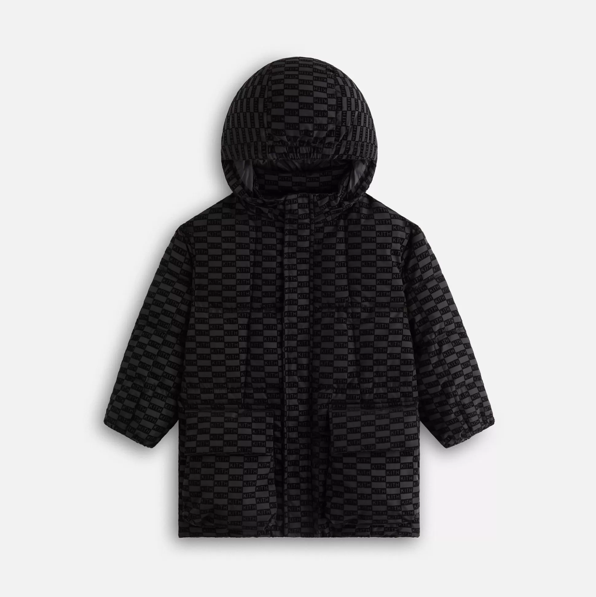 Discount Kith Kids Flocked Puffer Coat Black