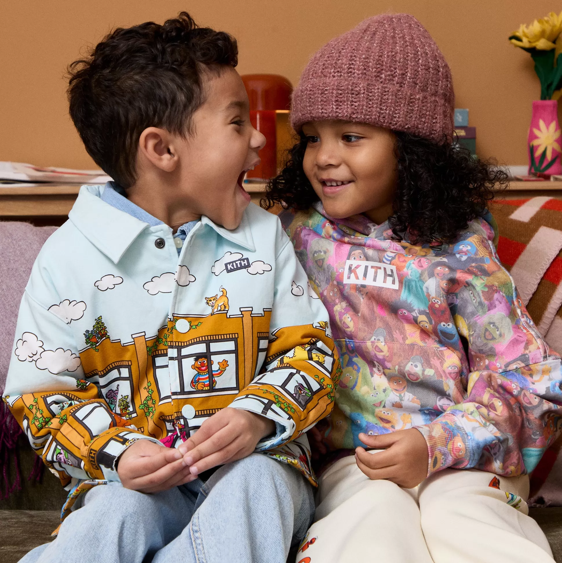 Best Kith Kids for Sesame Street Family Nelson Hoodie Multi