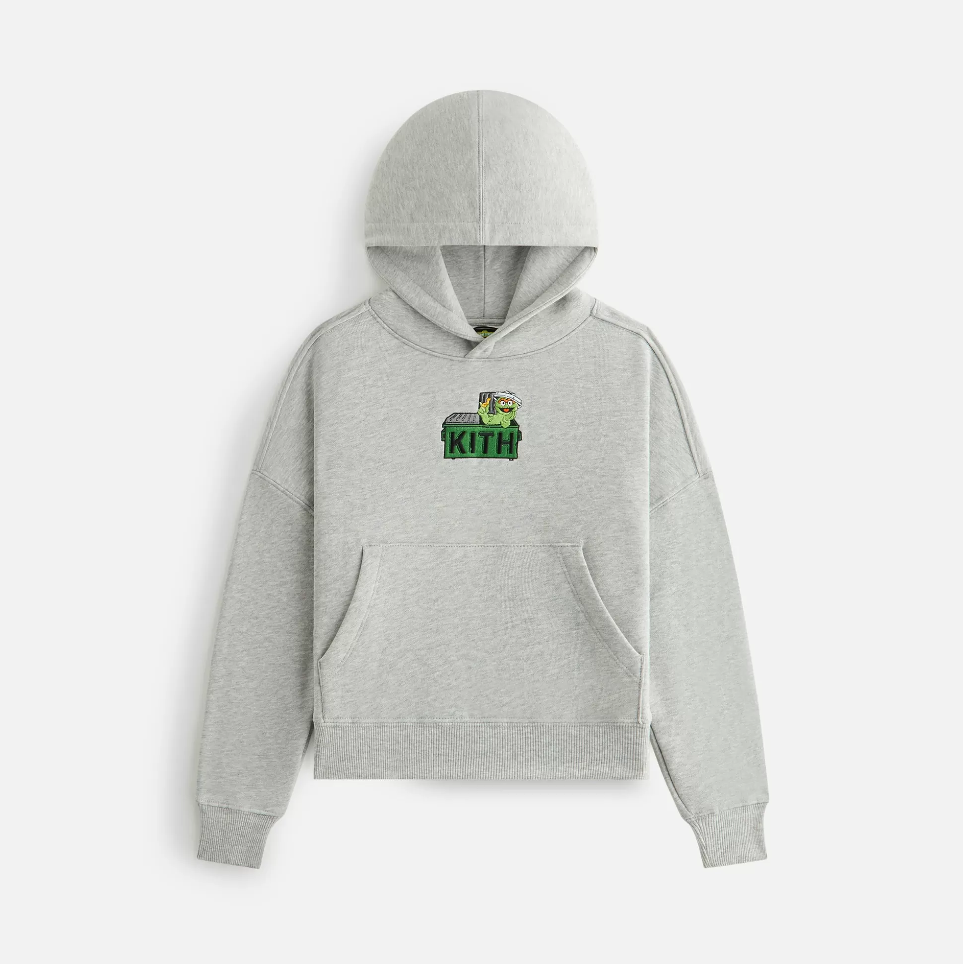 Online Kith Kids for Sesame Street Oscar Nelson Hoodie Medium Heather Grey