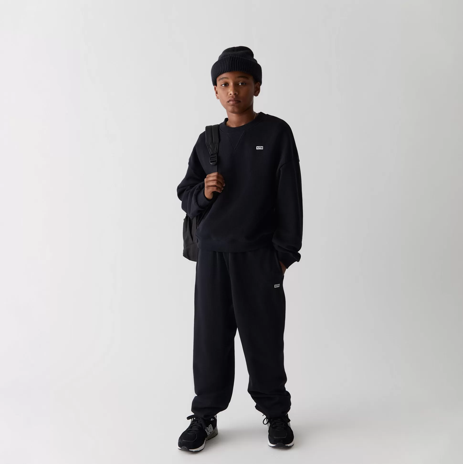 Online Kith Kids Long Sleeve Nelson Crewneck Black