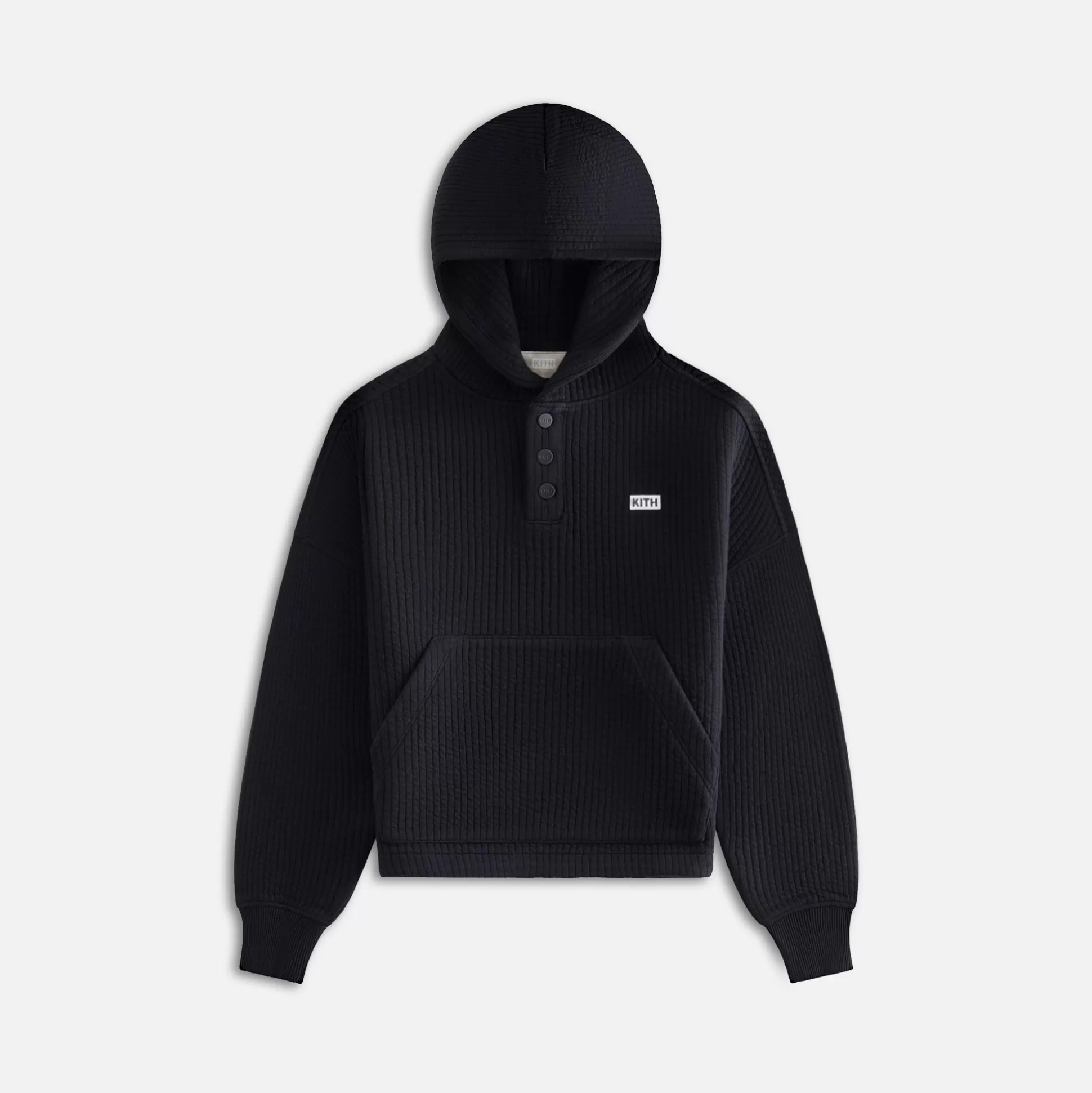 Best Kith Kids Quilted Harrison Hoodie Black