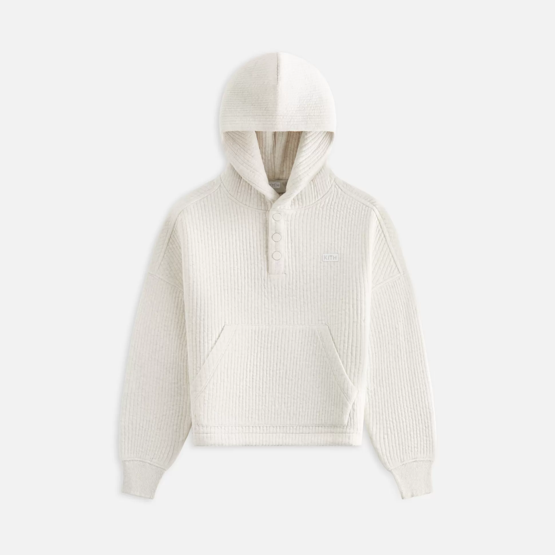 Best Sale Kith Kids Quilted Harrison Hoodie Sandy Heather