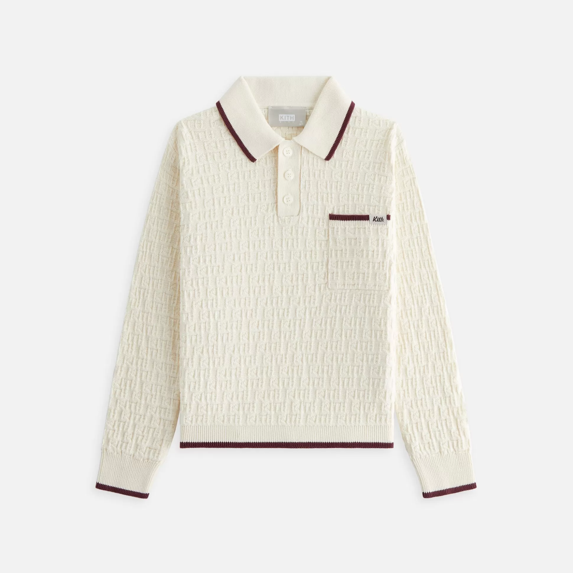 Online Kith Kids Tilden Polo Pullover Waffle