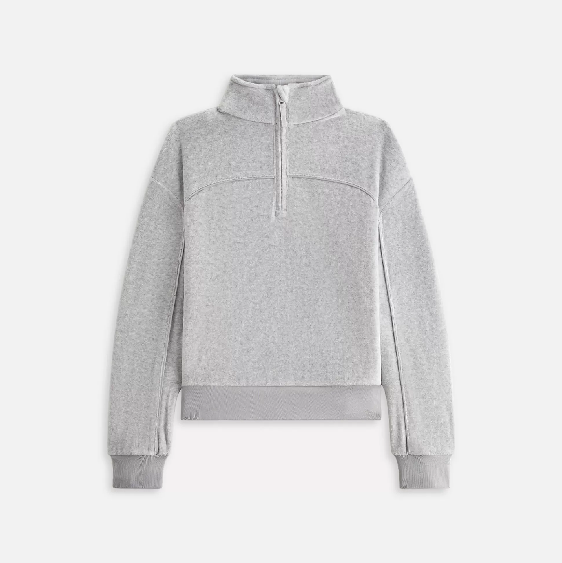 Cheap Kith Kids Velour Hunter Quarter Zip Heather Grey