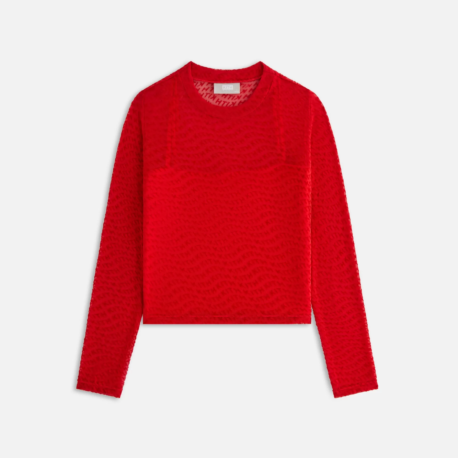 Flash Sale Kith Kids Wavy Monogram Mesh Top Cinnabar