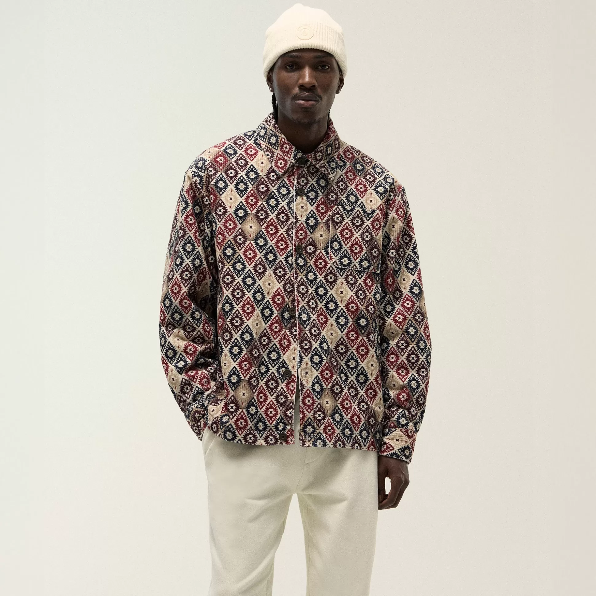 Online Kith Kilim Mosaic Brixton Puffed Shirt Jacket Waffle