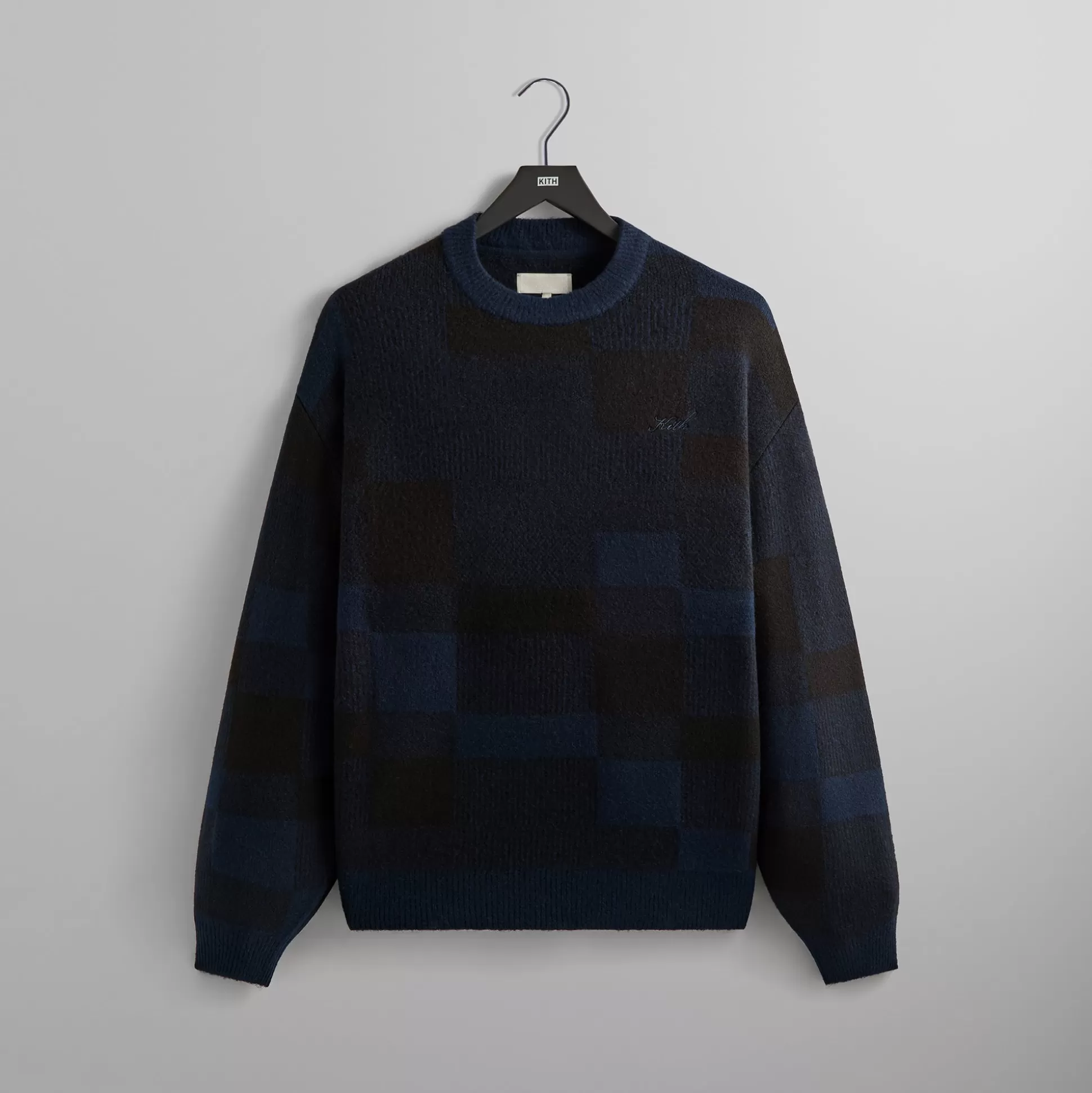 Cheap Kith Lewis Check Sweater Nocturnal