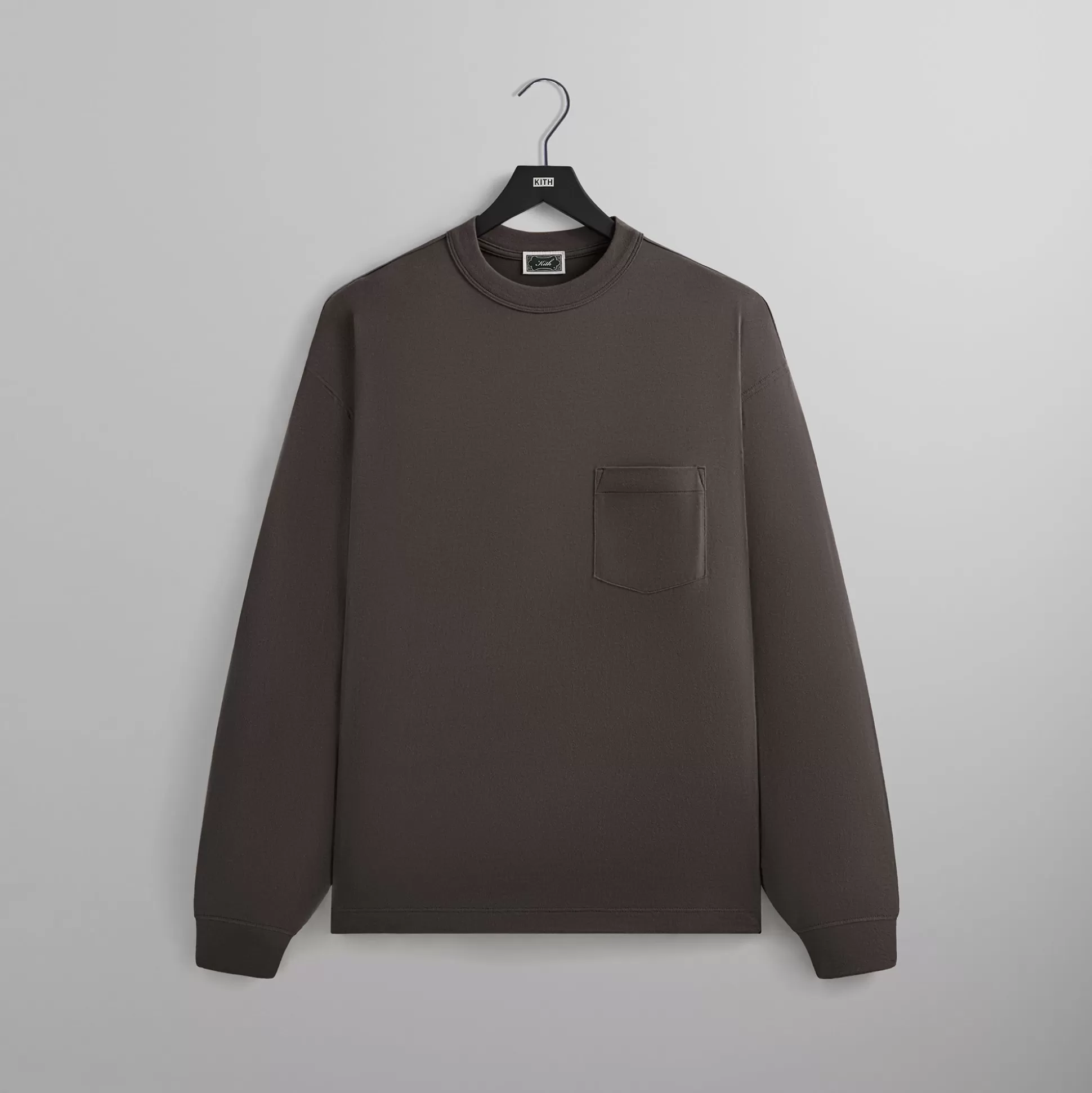 Best Sale Kith Long Sleeve Leonard Pocket Tee Somber