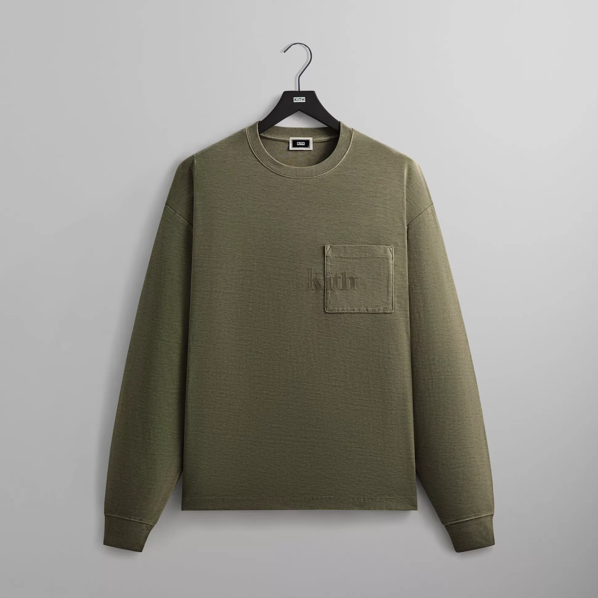 Fashion Kith Long Sleeve Quinn Tee Misty Fog