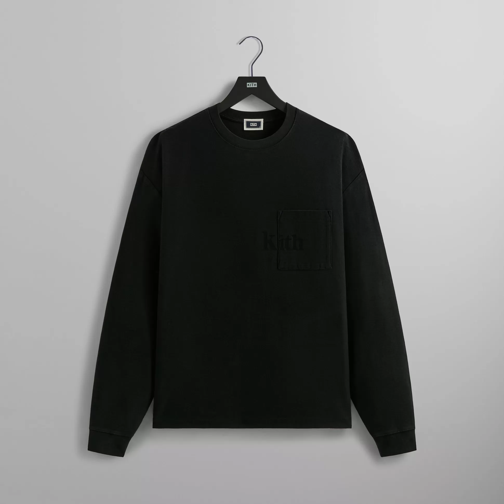 Discount Kith Long Sleeve Quinn Tee Black