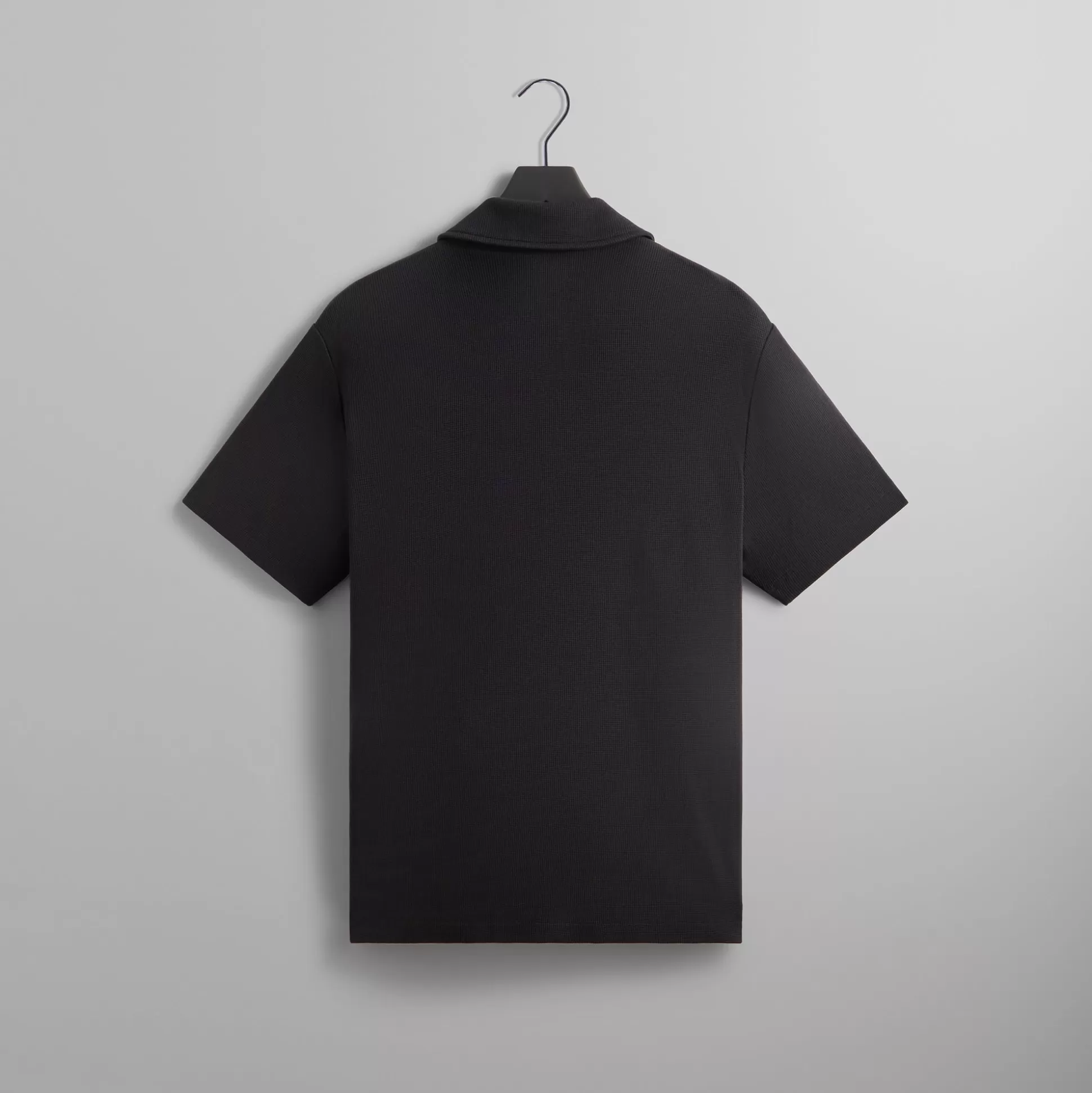 Fashion Kith Micro Waffle Drew Polo Black