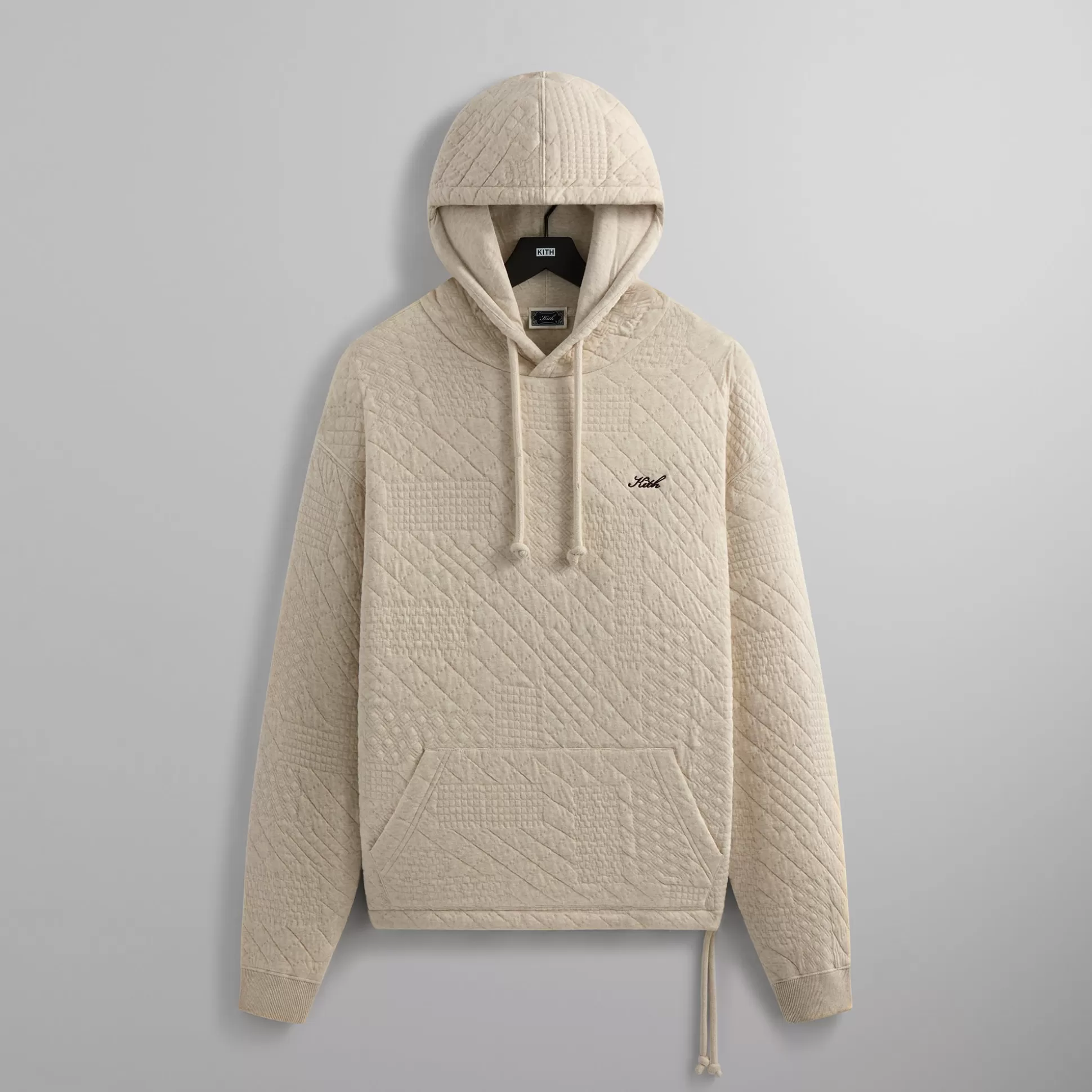 Cheap Kith Mixed Stitch Interlock Williams III Hoodie Sandy Heather