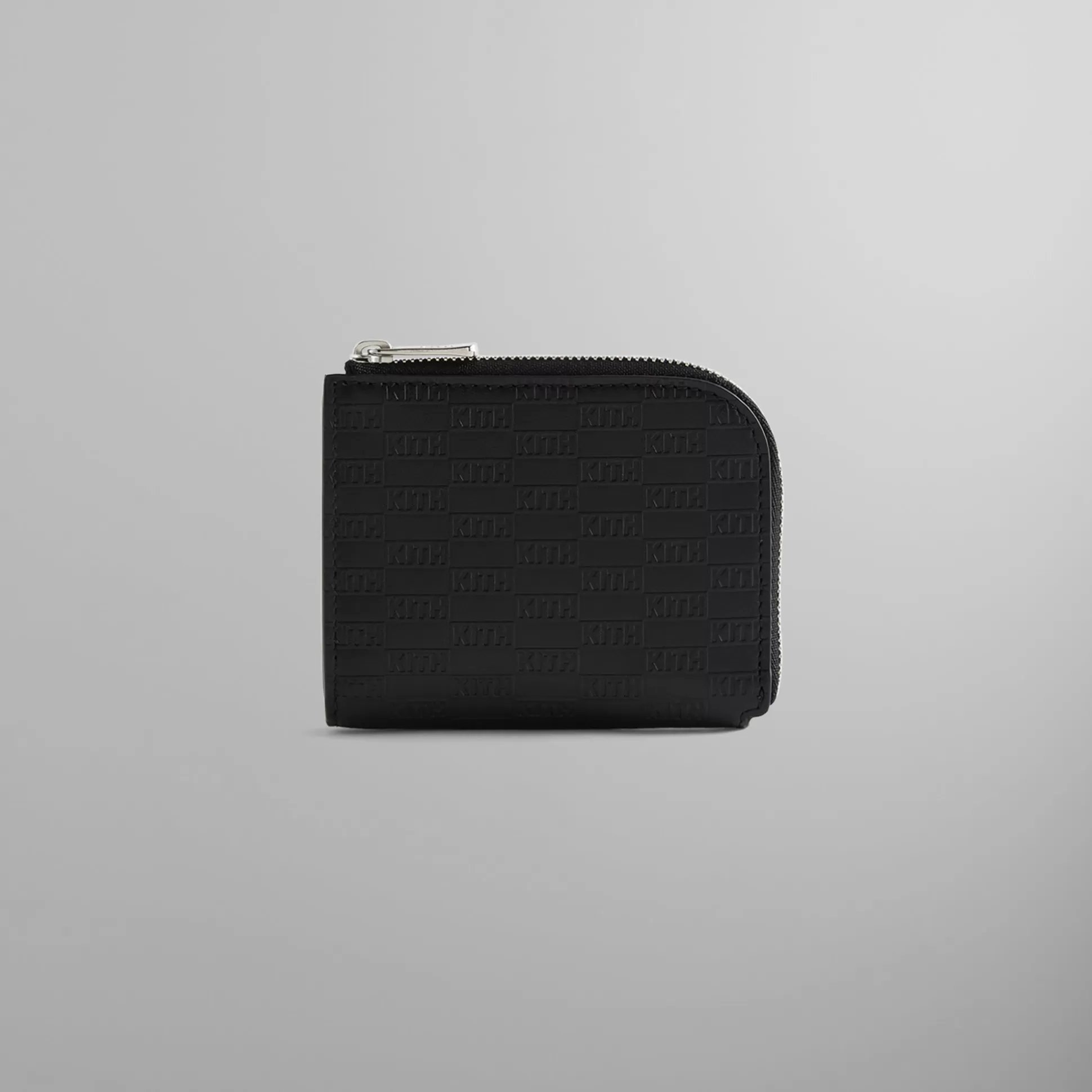 Sale Kith Monogram Half Zip Wallet Black