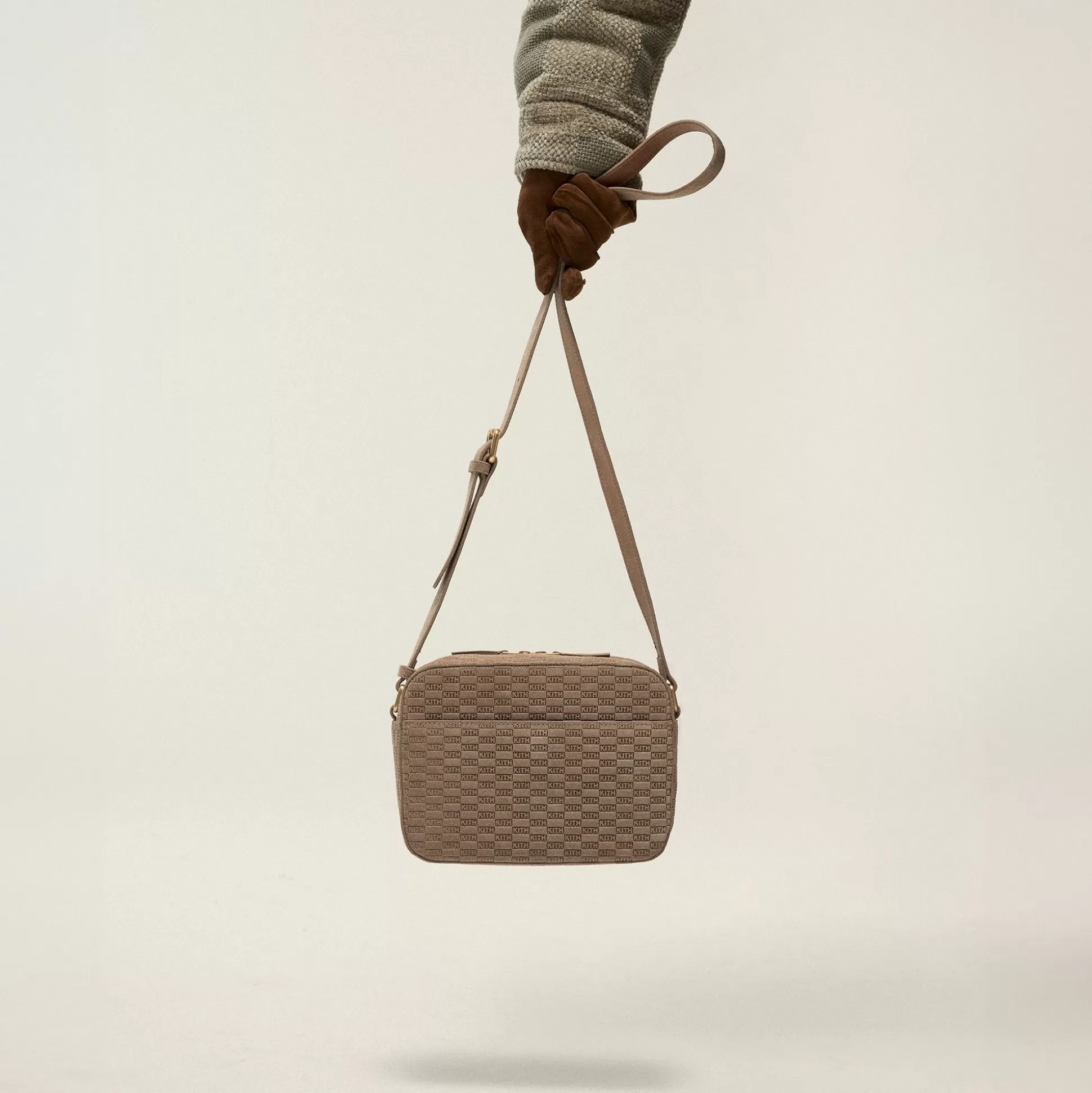 Discount Kith Monogram Suede Camera Crossbody Loft