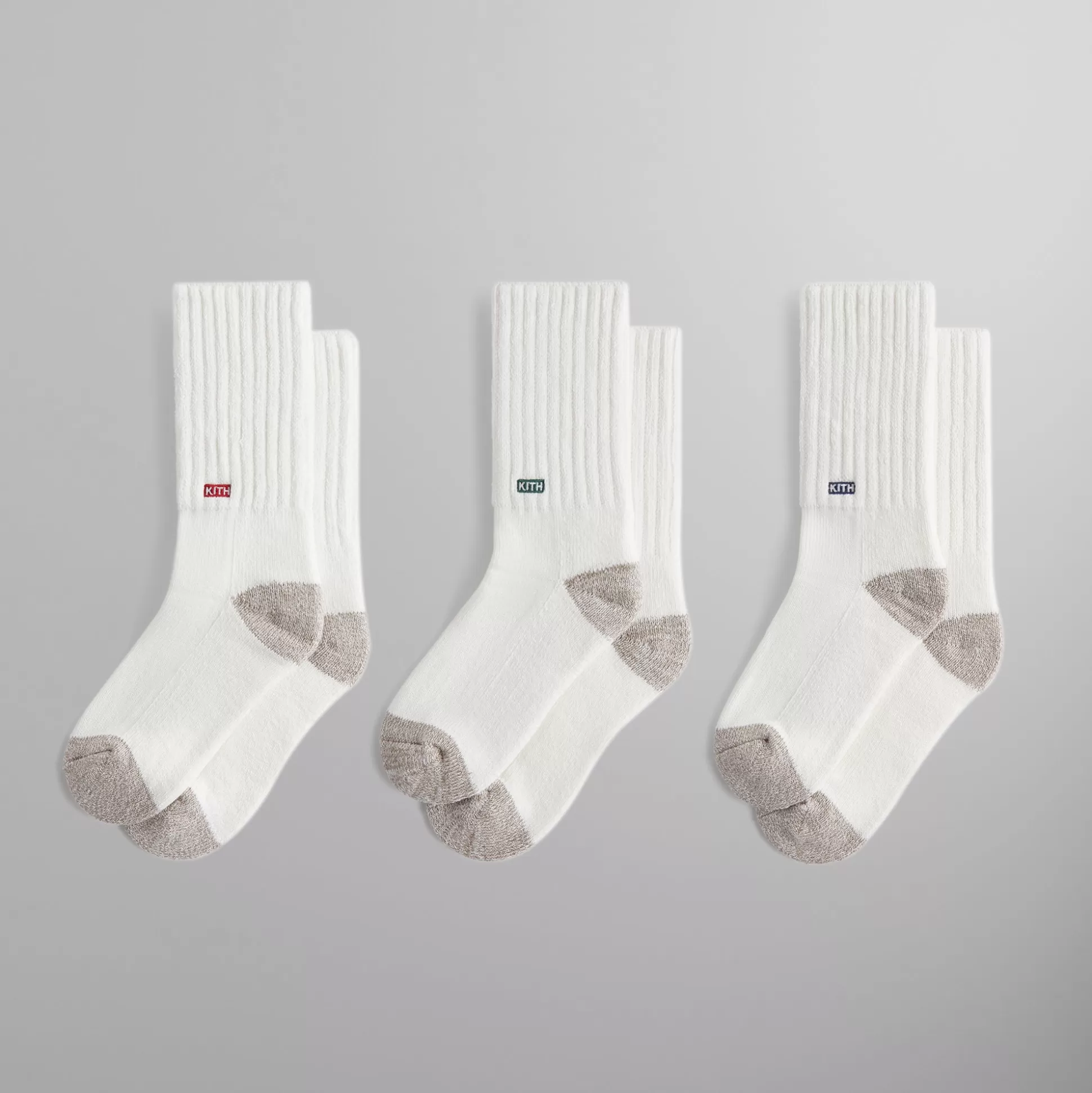 Store Kith 3-Pack Chunky Crew Socks Silk