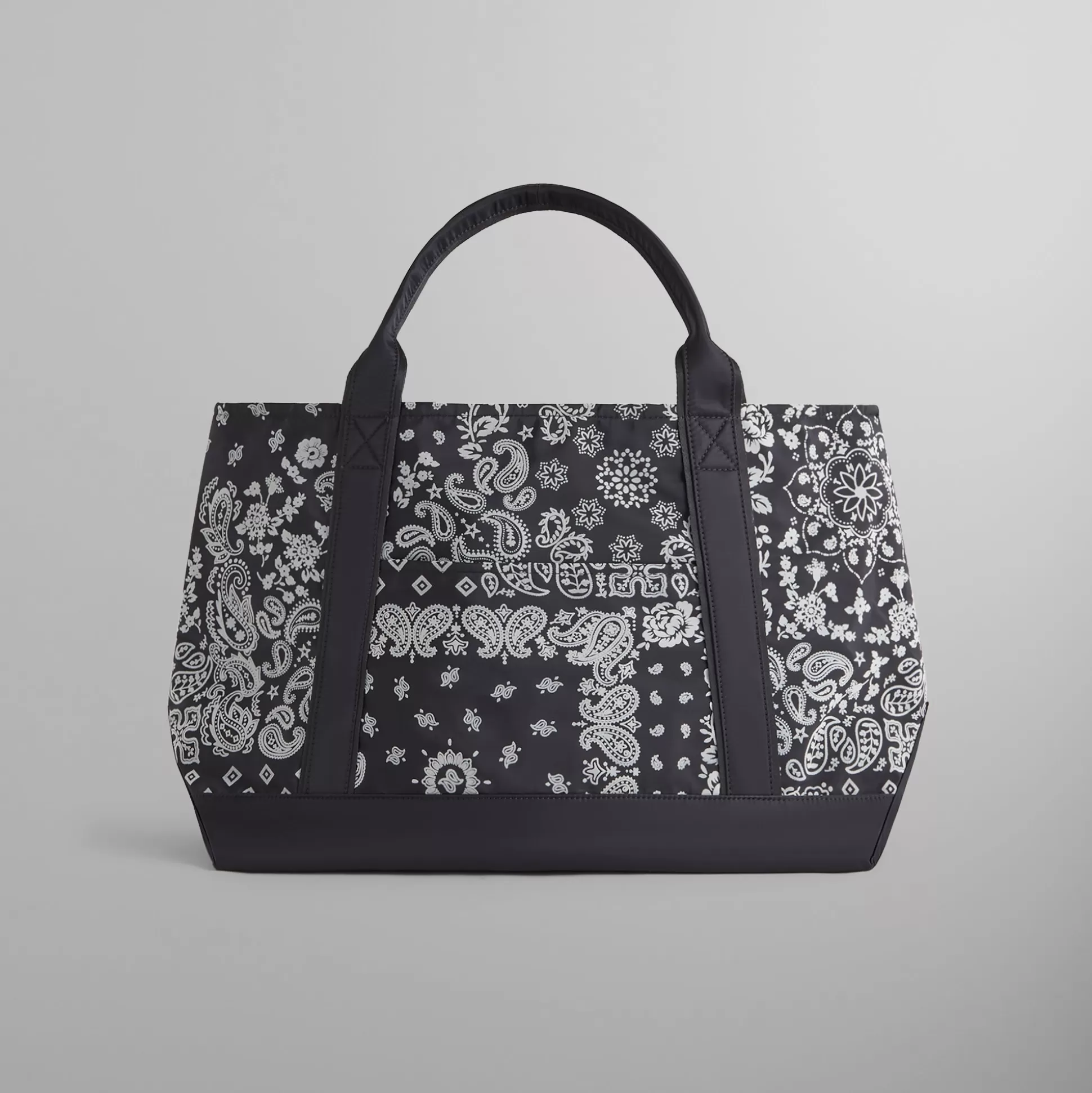 New Kith Paisley Flocked Nylon Tote Bag Black