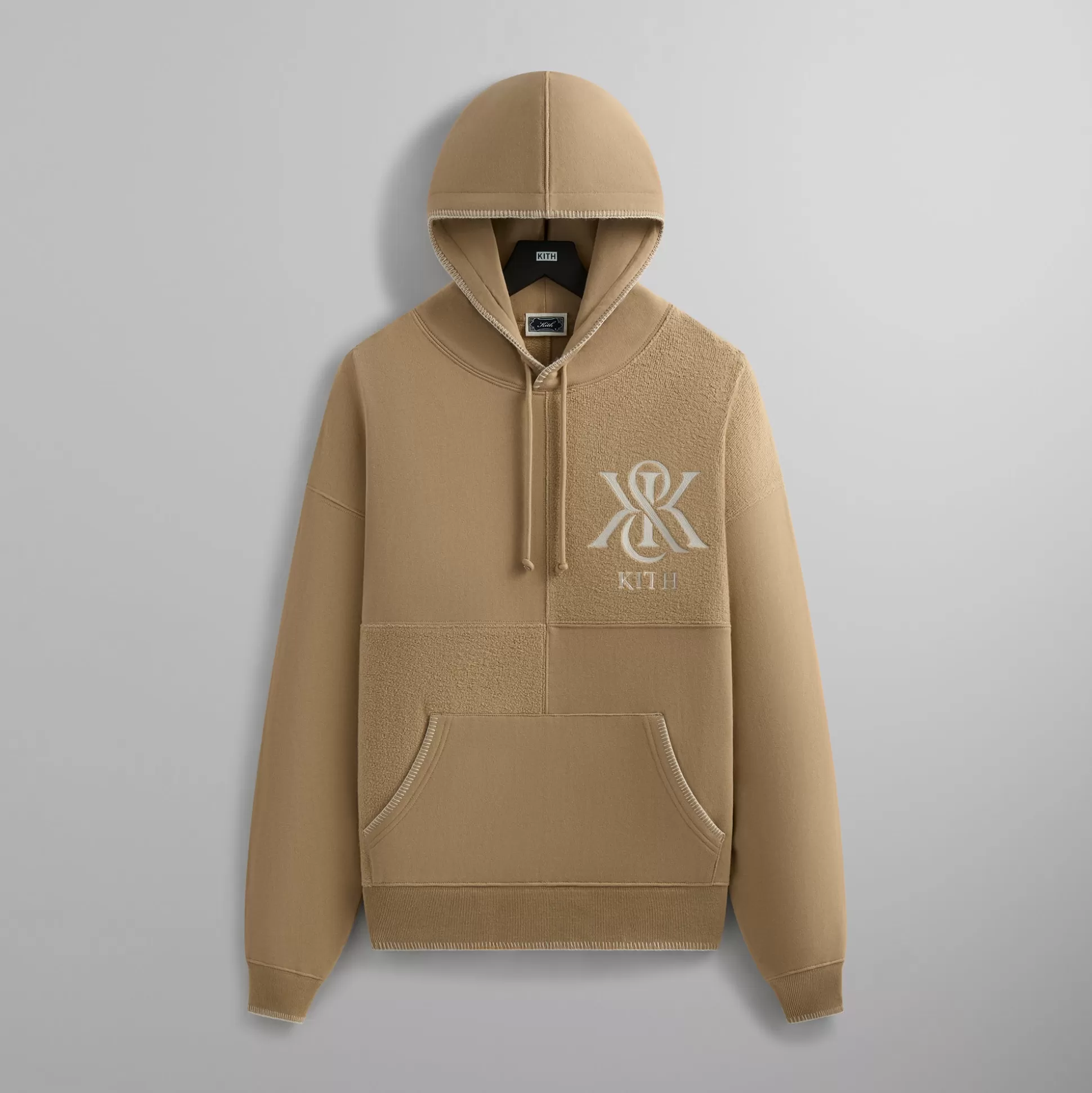 Shop Kith Panelled Nelson Hoodie Canvas