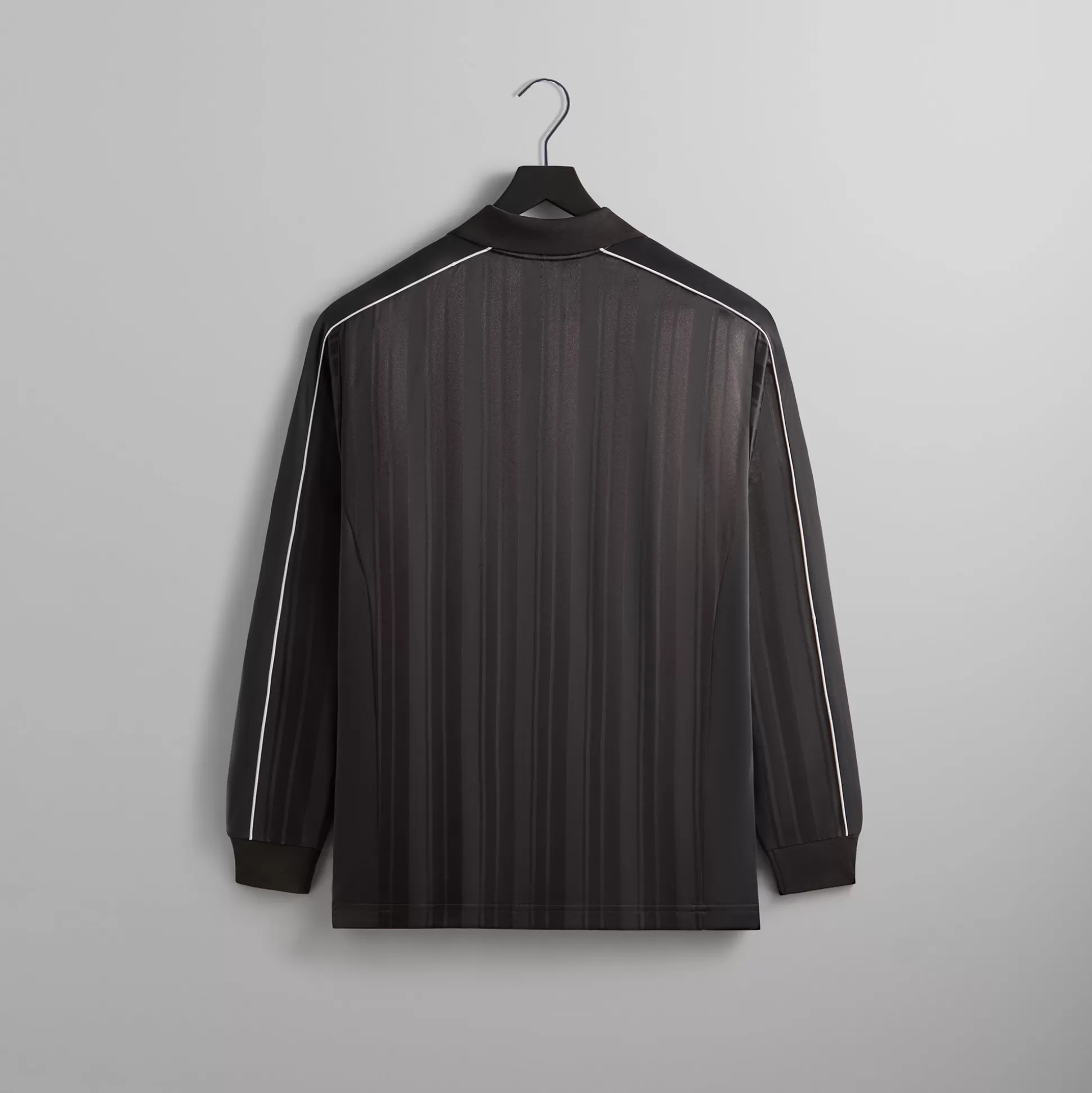 Discount Kith Pinstripe Tricot Panelled Tap In Polo Black Oyster