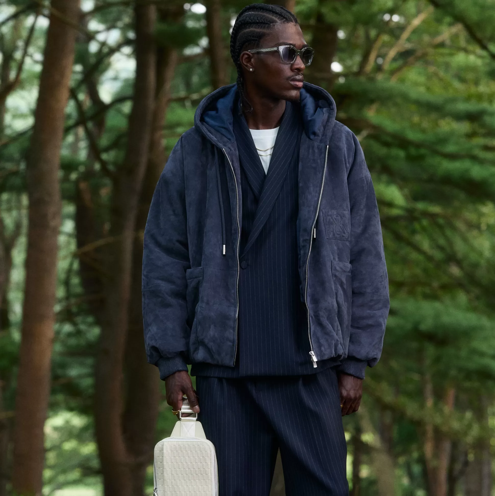 Fashion Kith Puffed Suede Jaysen Hoodie Trench