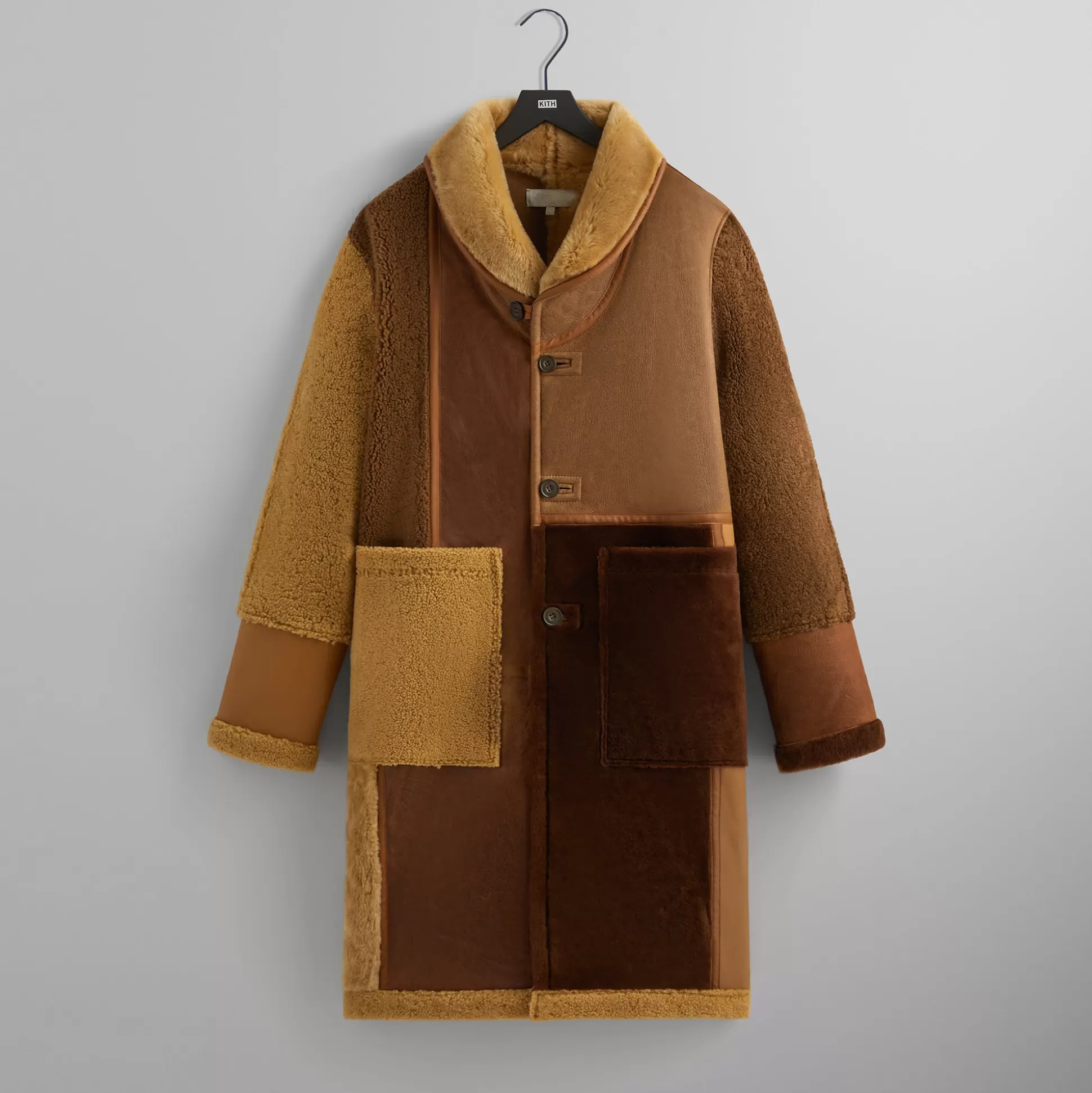 Flash Sale Kith Shearling Patchwork Becker Coat Mesa