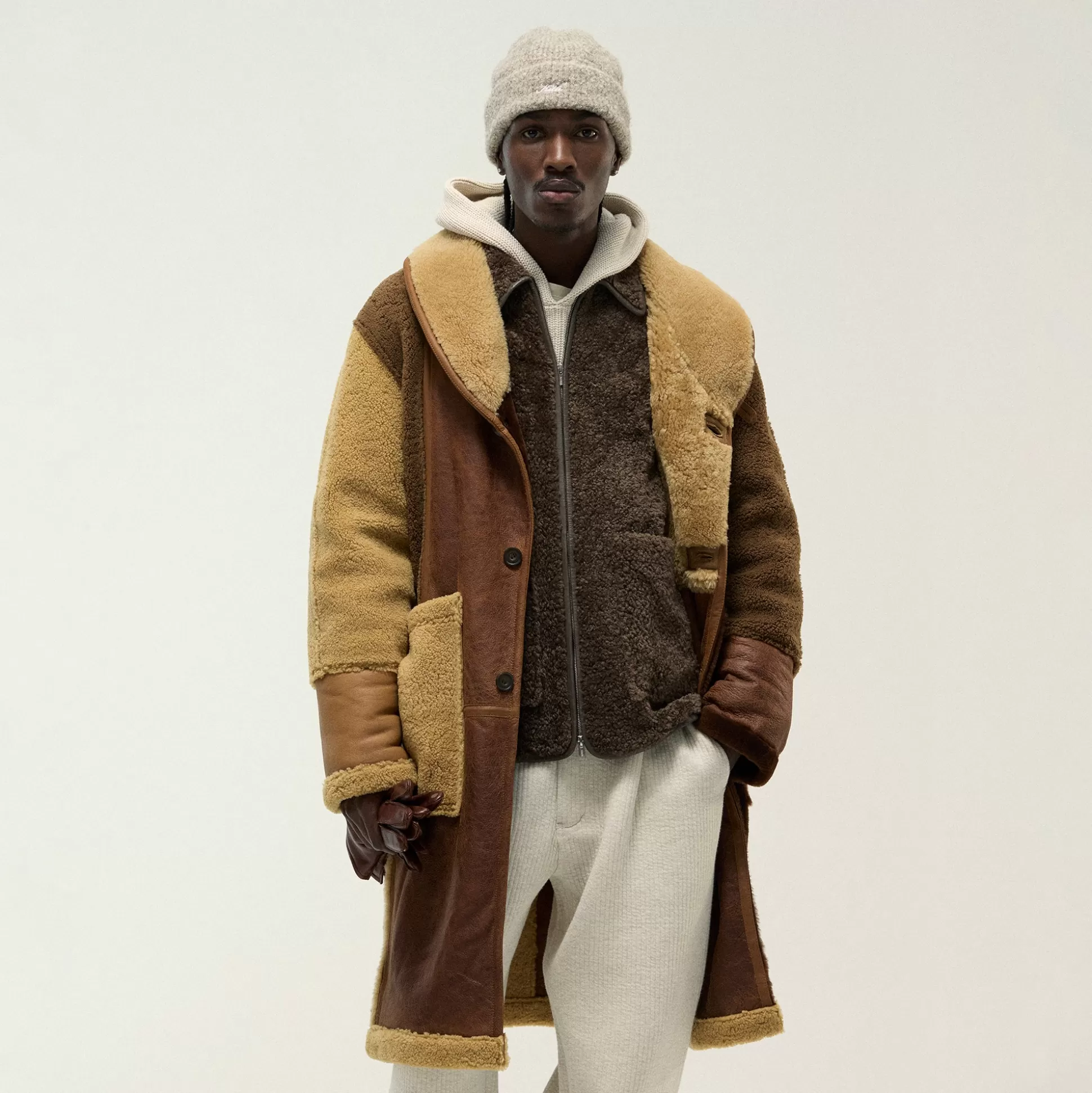 Flash Sale Kith Shearling Patchwork Becker Coat Mesa