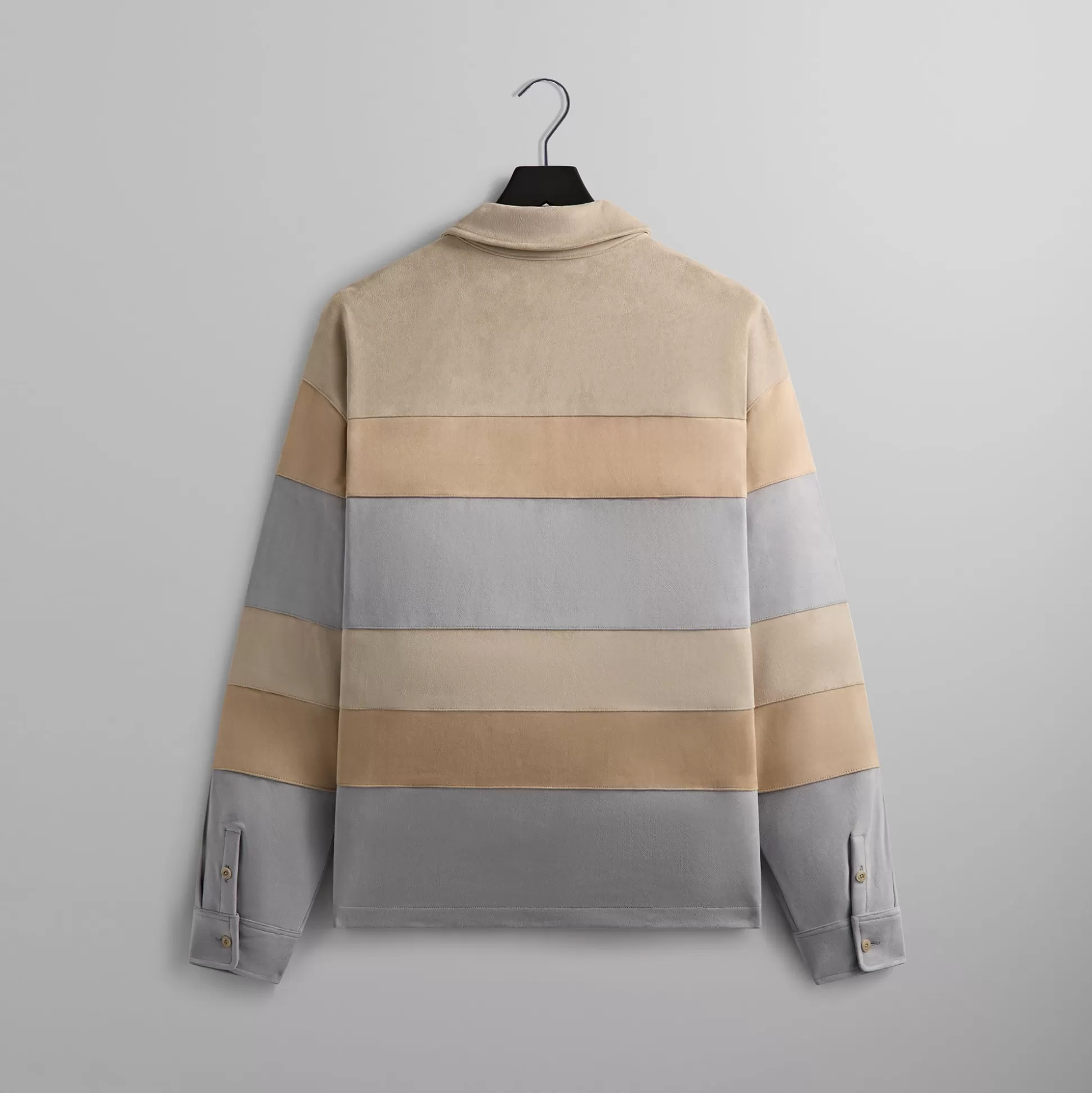 Flash Sale Kith Stripe Microsuede Tanner Pullover Sandrift